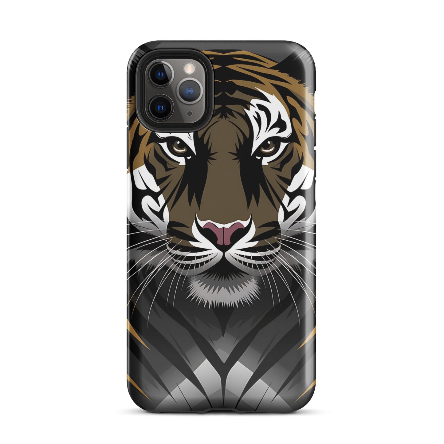 Trendy Black Tiger iPhone Tough Case | Abstract Minimalist Design - Sublimegifts4u.com