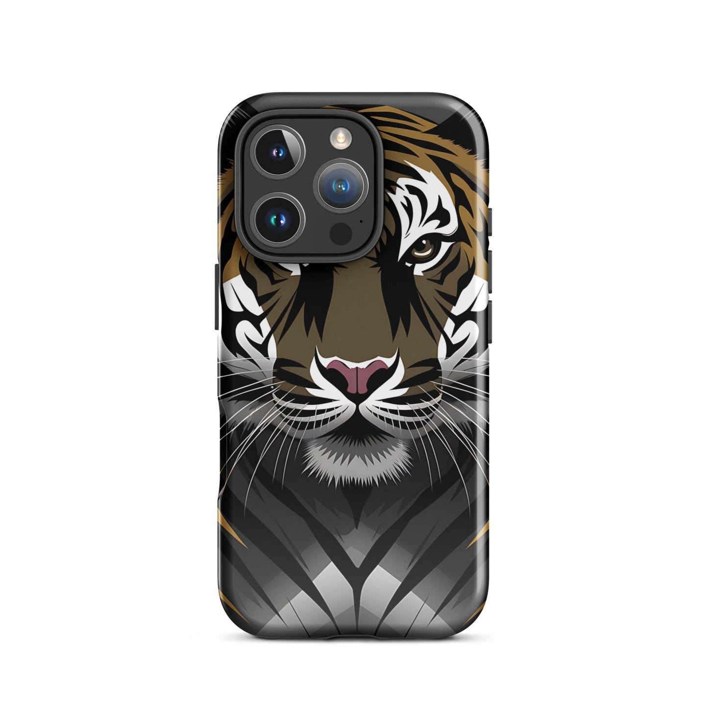 Trendy Black Tiger iPhone Tough Case | Abstract Minimalist Design - Sublimegifts4u.com