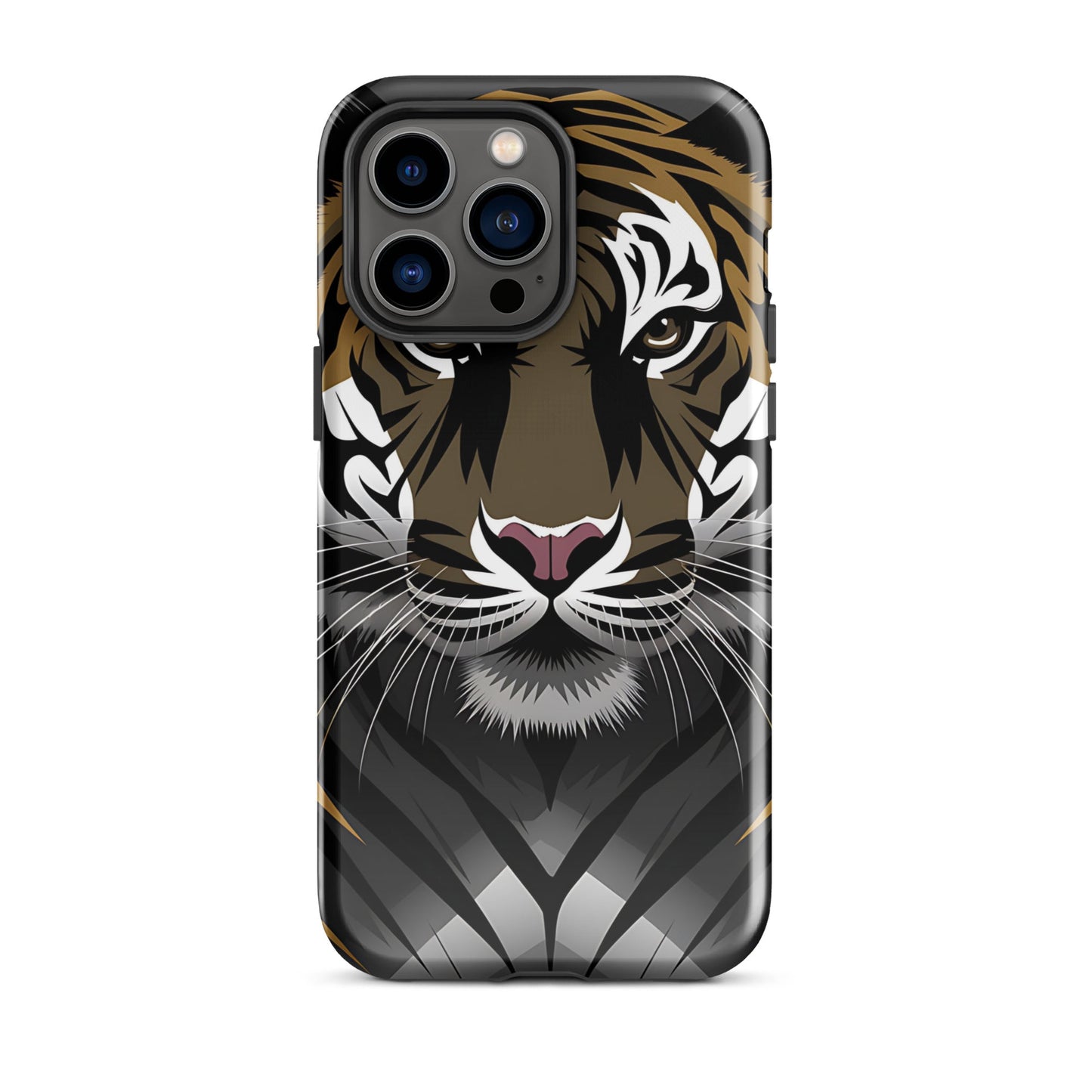 Trendy Black Tiger iPhone Tough Case | Abstract Minimalist Design - Sublimegifts4u.com