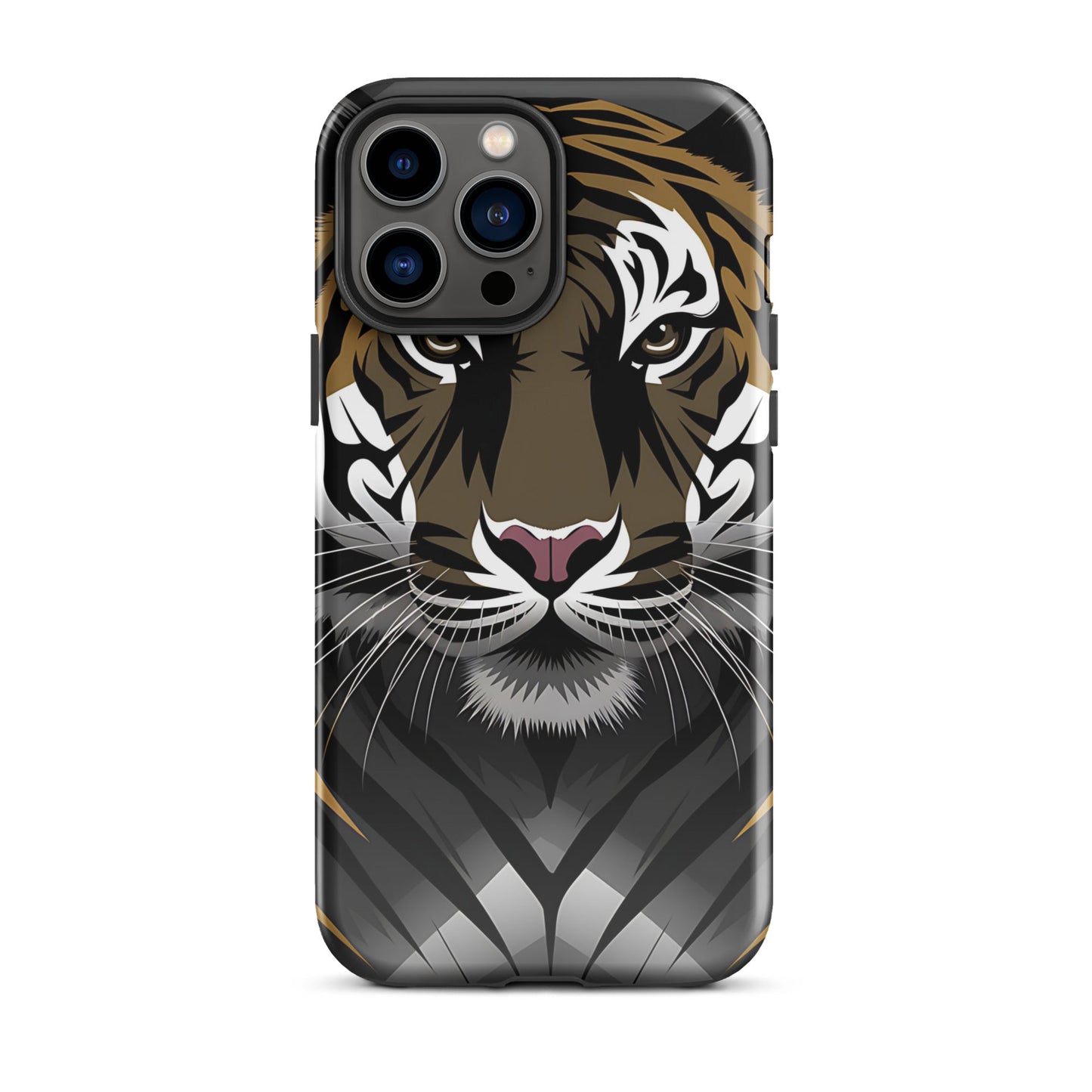 Trendy Black Tiger iPhone Tough Case | Abstract Minimalist Design - Sublimegifts4u.com