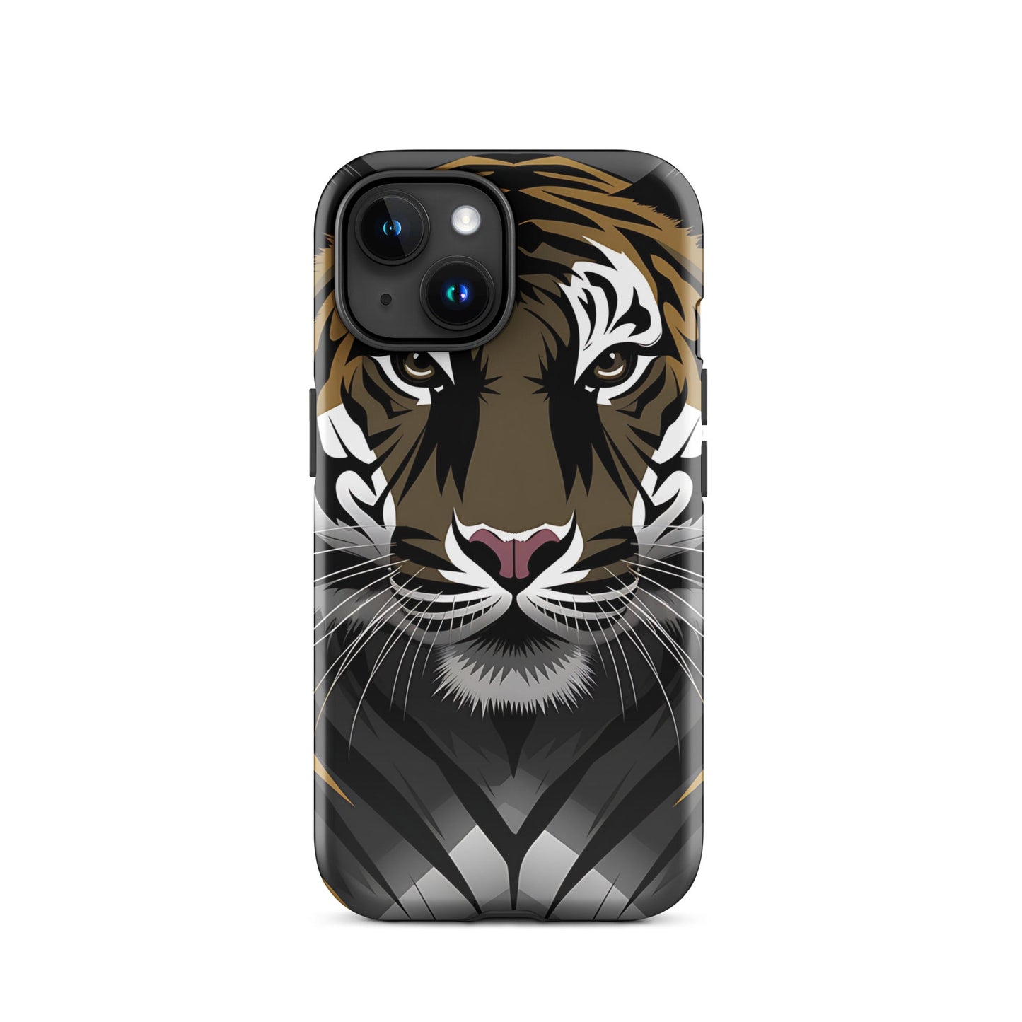 Trendy Black Tiger iPhone Tough Case | Abstract Minimalist Design - Sublimegifts4u.com