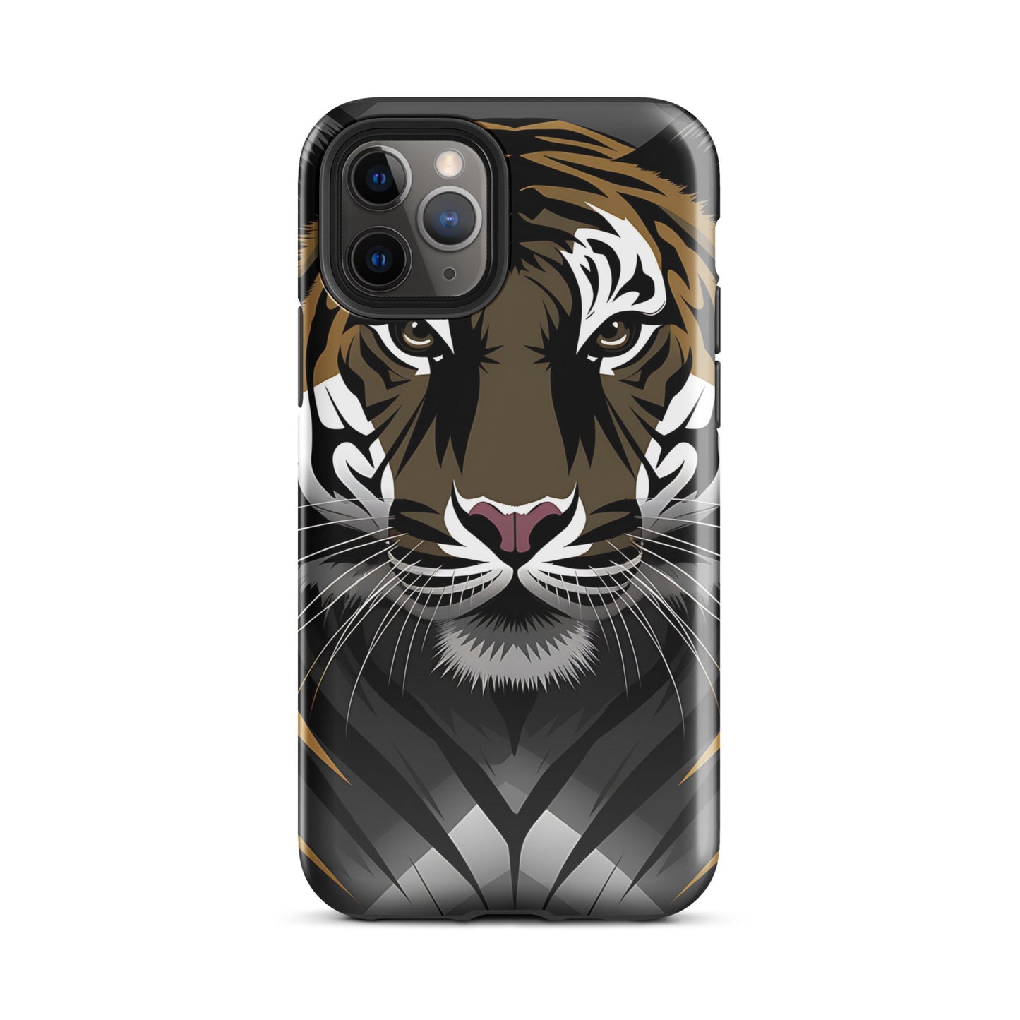 Trendy Black Tiger iPhone Tough Case | Abstract Minimalist Design - Sublimegifts4u.com