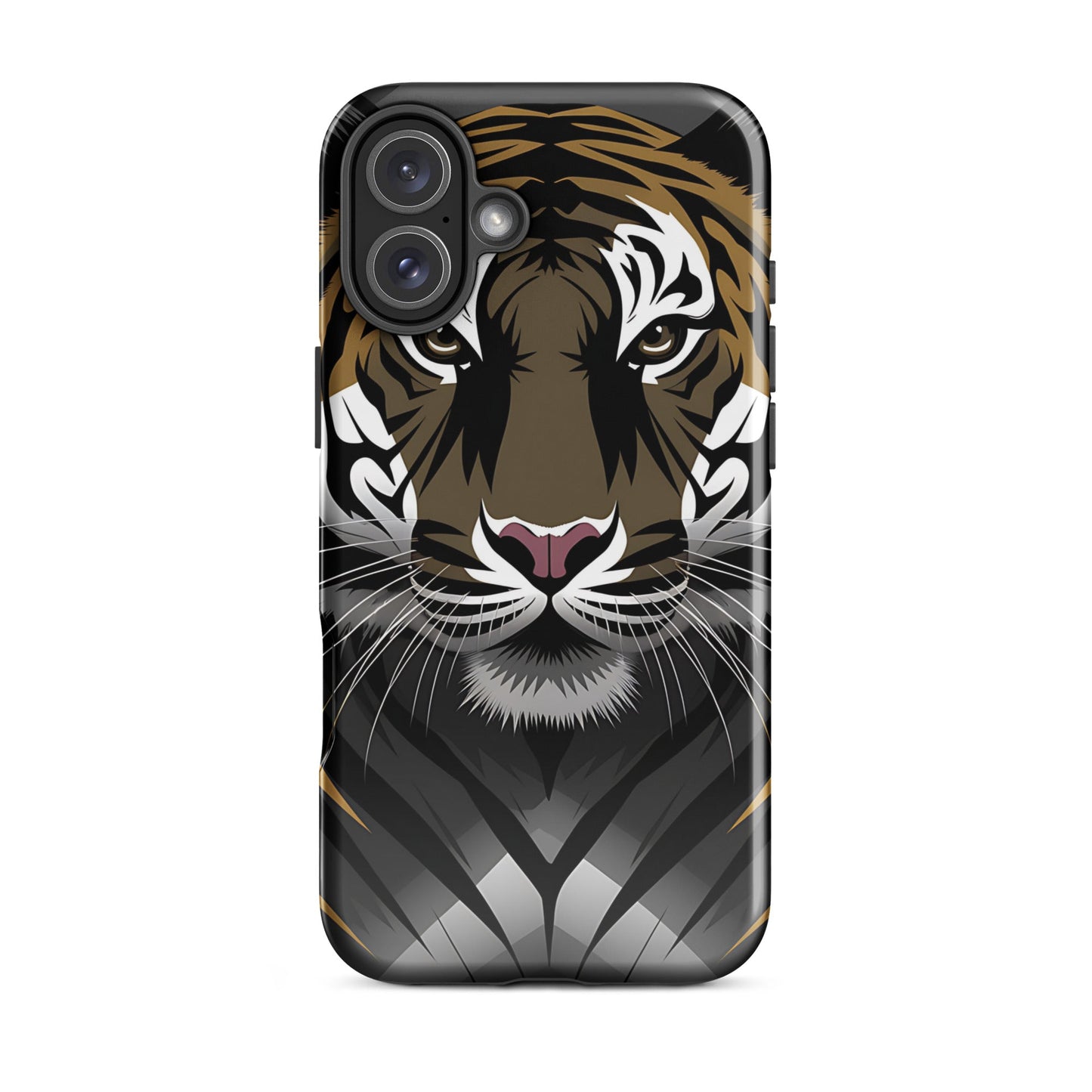 Trendy Black Tiger iPhone Tough Case | Abstract Minimalist Design - Sublimegifts4u.com