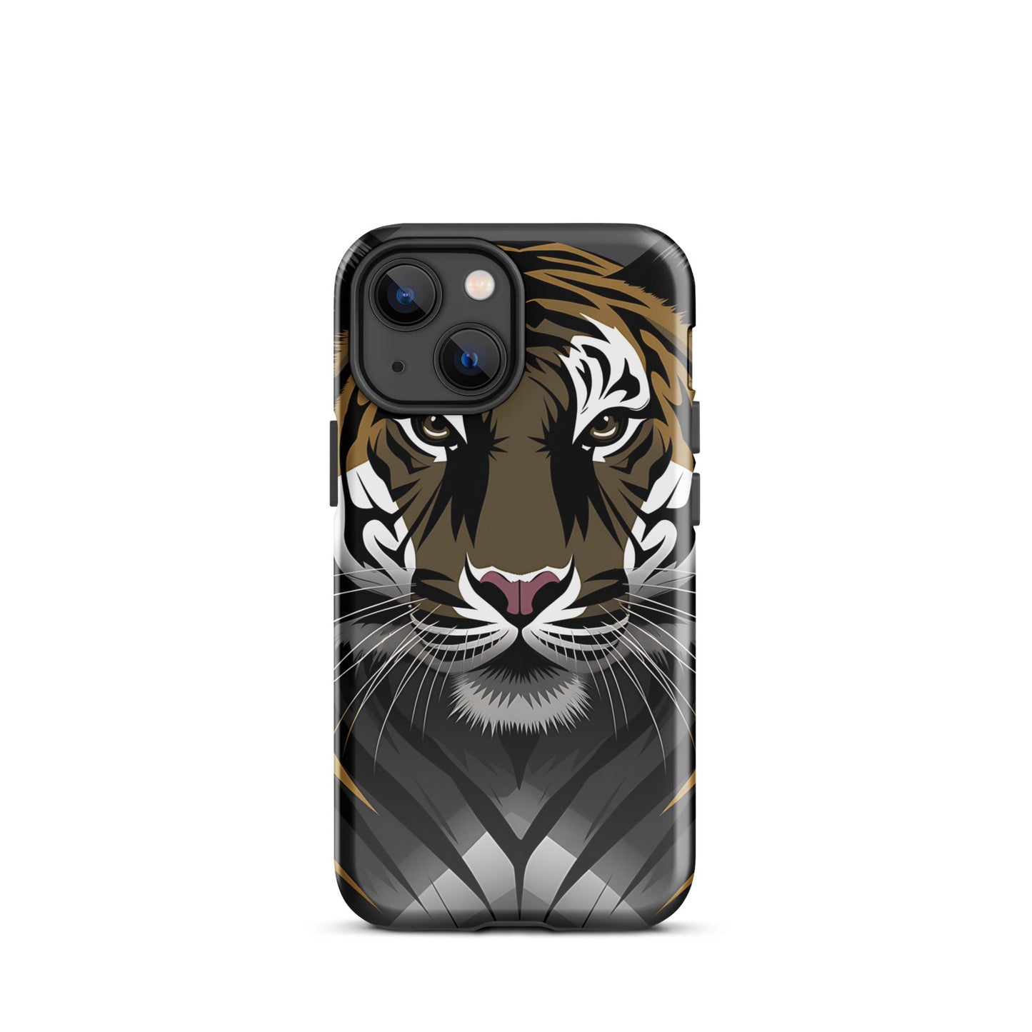 Trendy Black Tiger iPhone Tough Case | Abstract Minimalist Design - Sublimegifts4u.com