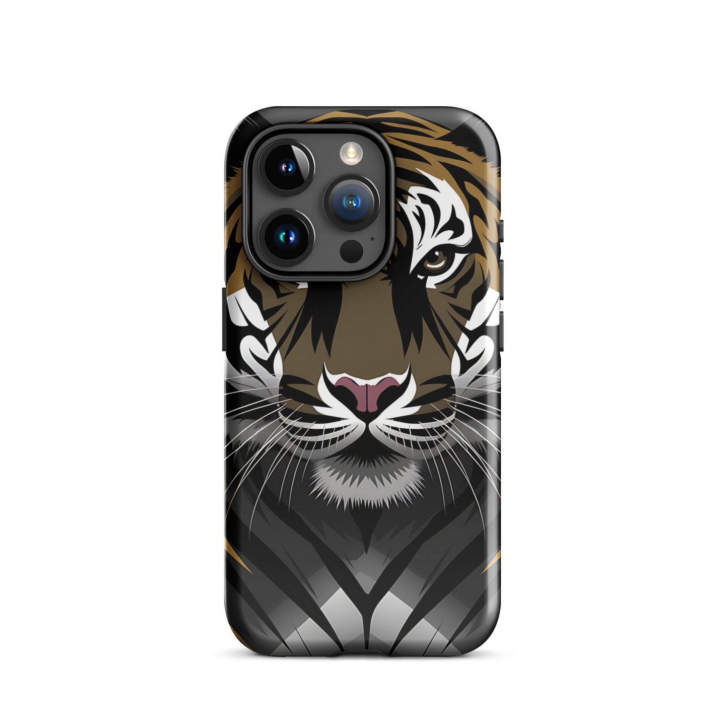 Trendy Black Tiger iPhone Tough Case | Abstract Minimalist Design - Sublimegifts4u.com