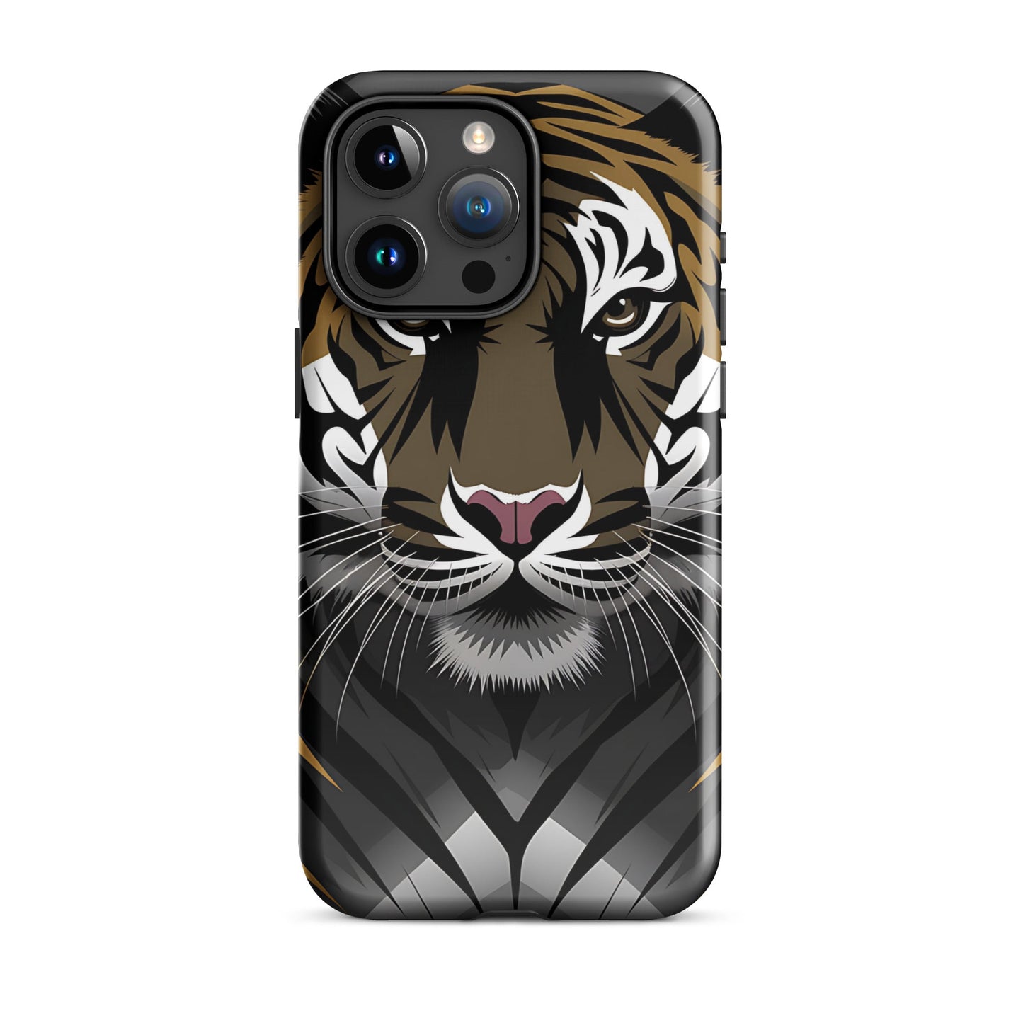 Trendy Black Tiger iPhone Tough Case | Abstract Minimalist Design - Sublimegifts4u.com