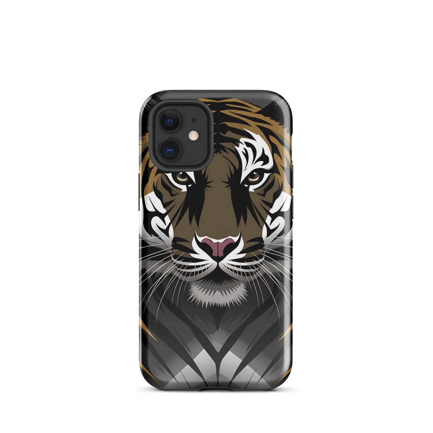 Trendy Black Tiger iPhone Tough Case | Abstract Minimalist Design - Sublimegifts4u.com