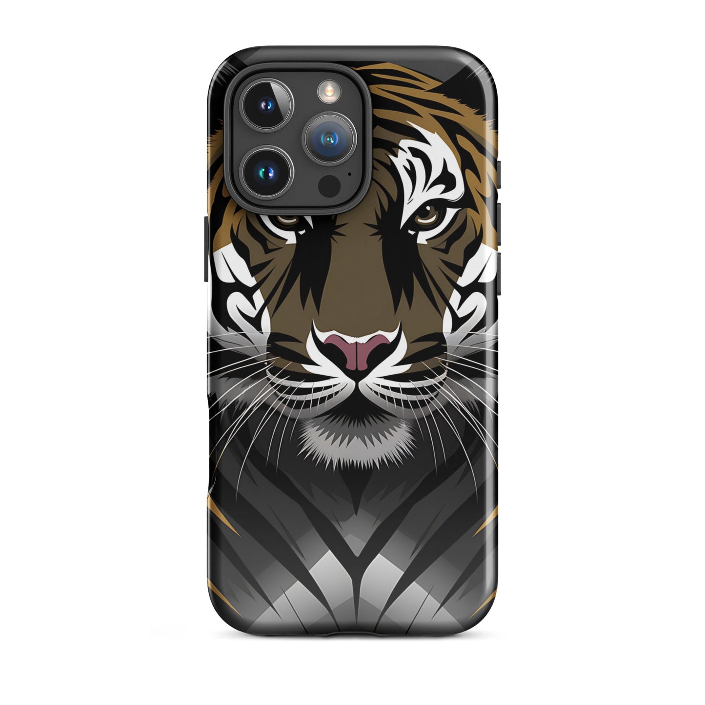 Trendy Black Tiger iPhone Tough Case | Abstract Minimalist Design - Sublimegifts4u.com