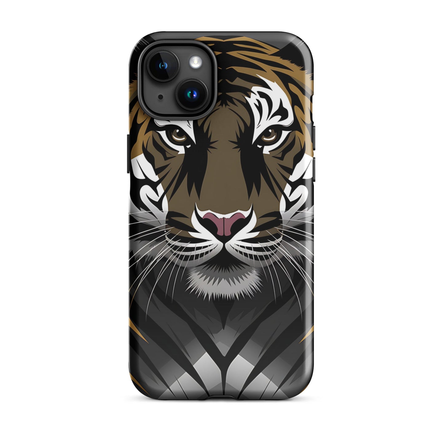 Trendy Black Tiger iPhone Tough Case | Abstract Minimalist Design - Sublimegifts4u.com