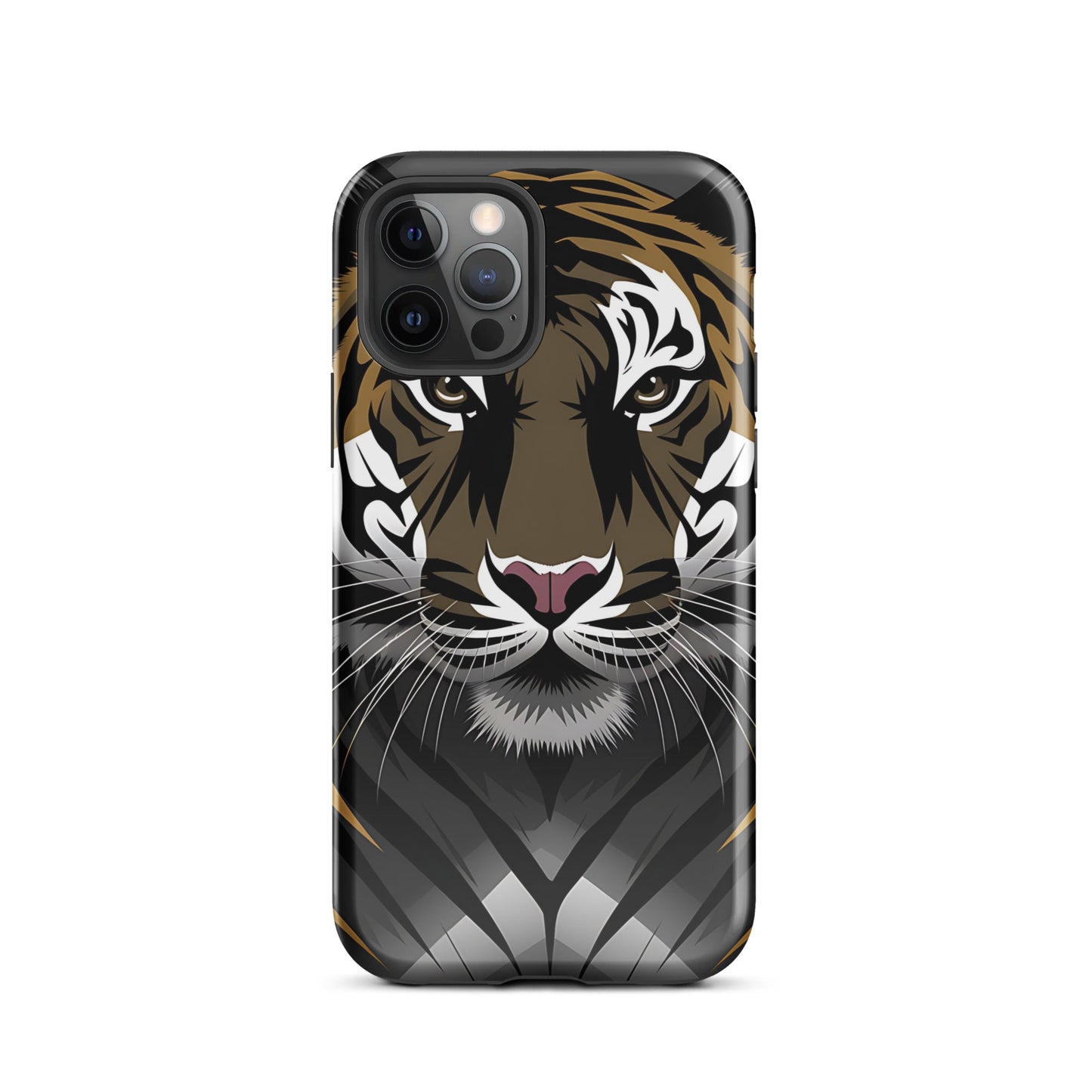 Trendy Black Tiger iPhone Tough Case | Abstract Minimalist Design - Sublimegifts4u.com