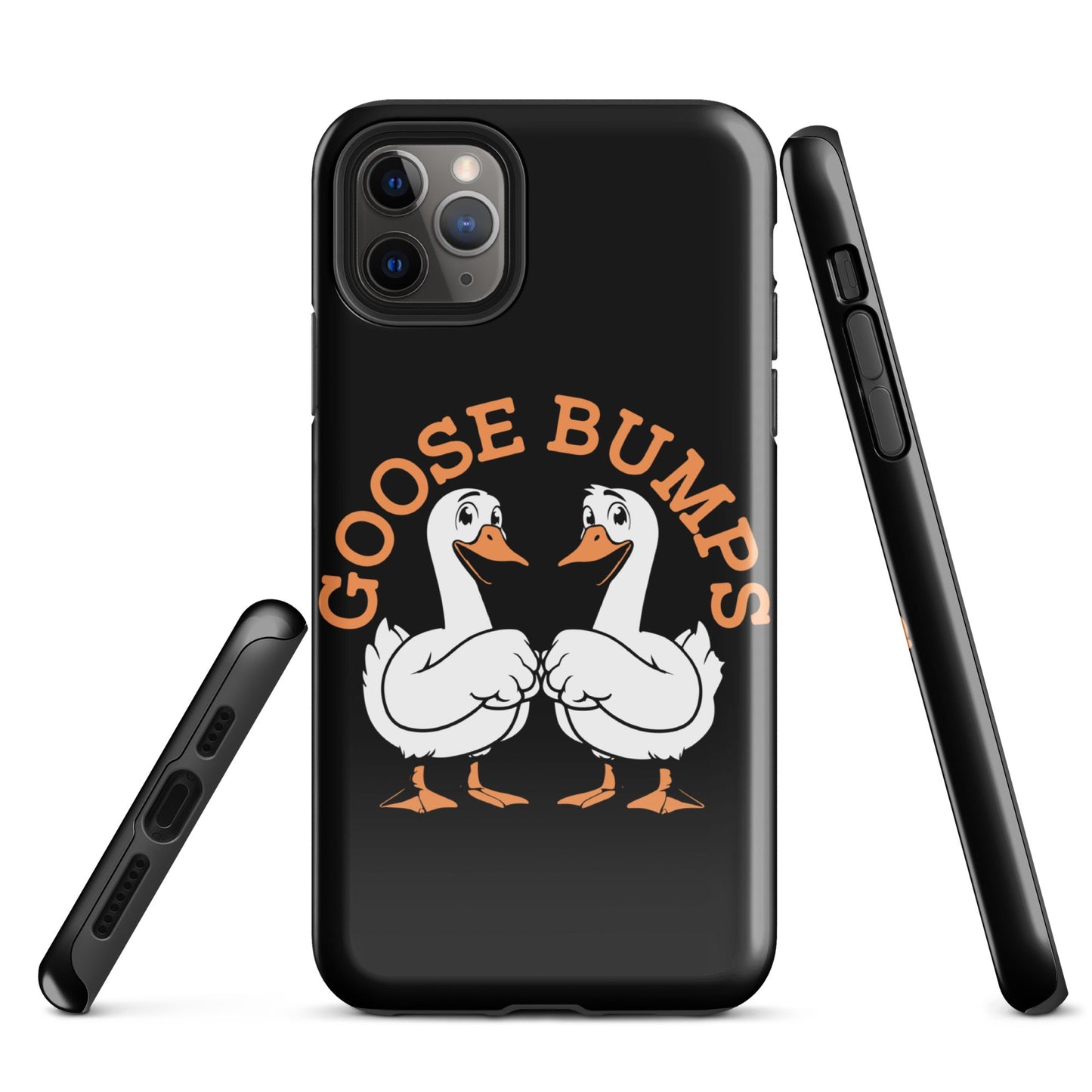 Trendy Goosebumps iPhone Tough Case | Fist - Bumping Geese Design - Sublimegifts4u.com