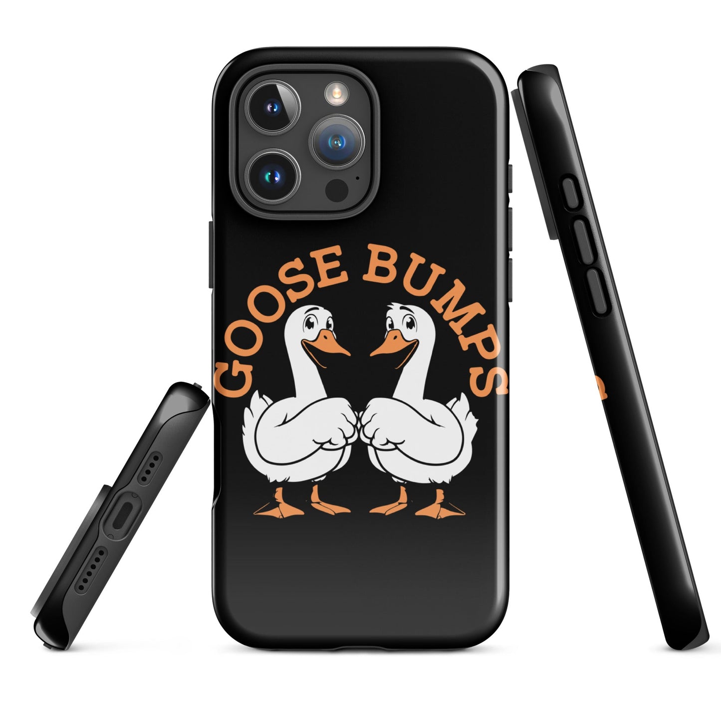 Trendy Goosebumps iPhone Tough Case | Fist - Bumping Geese Design - Sublimegifts4u.com