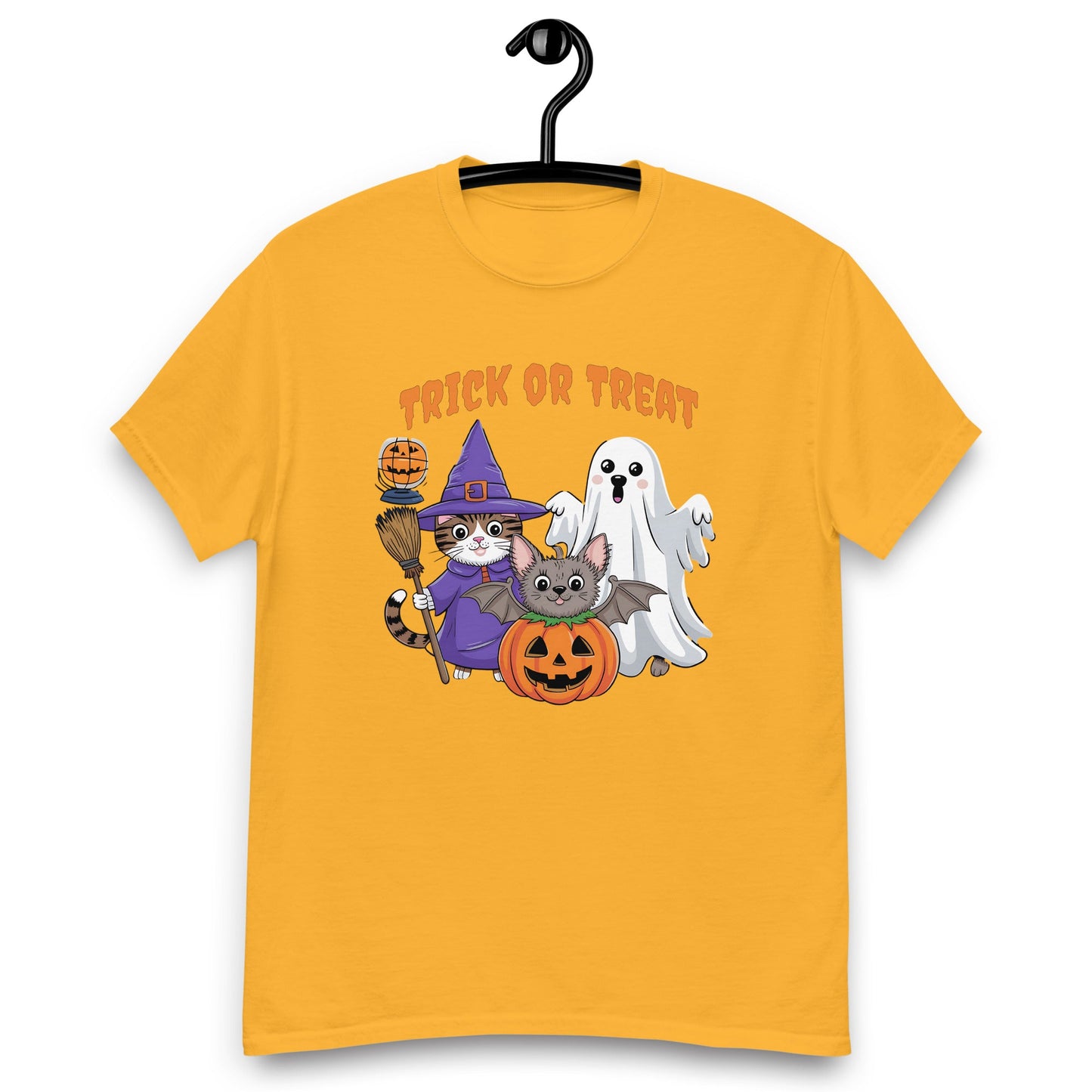 Trick or Treat Halloween Tee for Women | Cat & Ghost Design - Sublimegifts4u.com