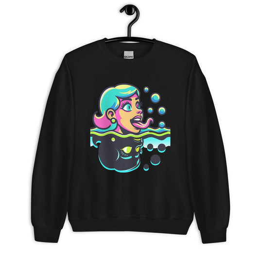 Unisex Neon Bold Lady Sweatshirt - Mirrored Design | Warm & Soft - Sublimegifts4u.com