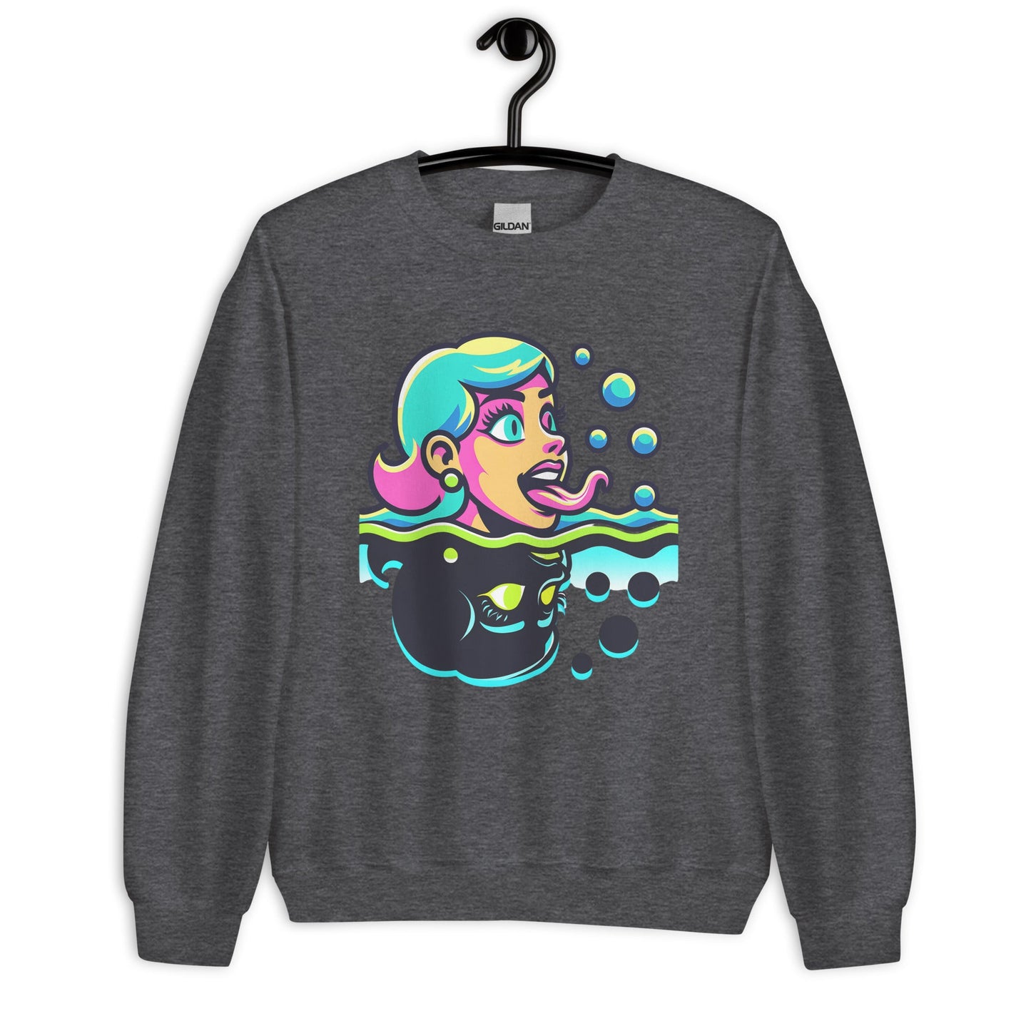 Unisex Neon Bold Lady Sweatshirt - Mirrored Design | Warm & Soft - Sublimegifts4u.com