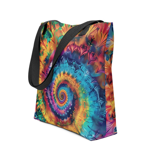 Vibrant Tie - Dye Print Tote Bag – Stylish and Spacious Carry - All - Sublimegifts4u.com