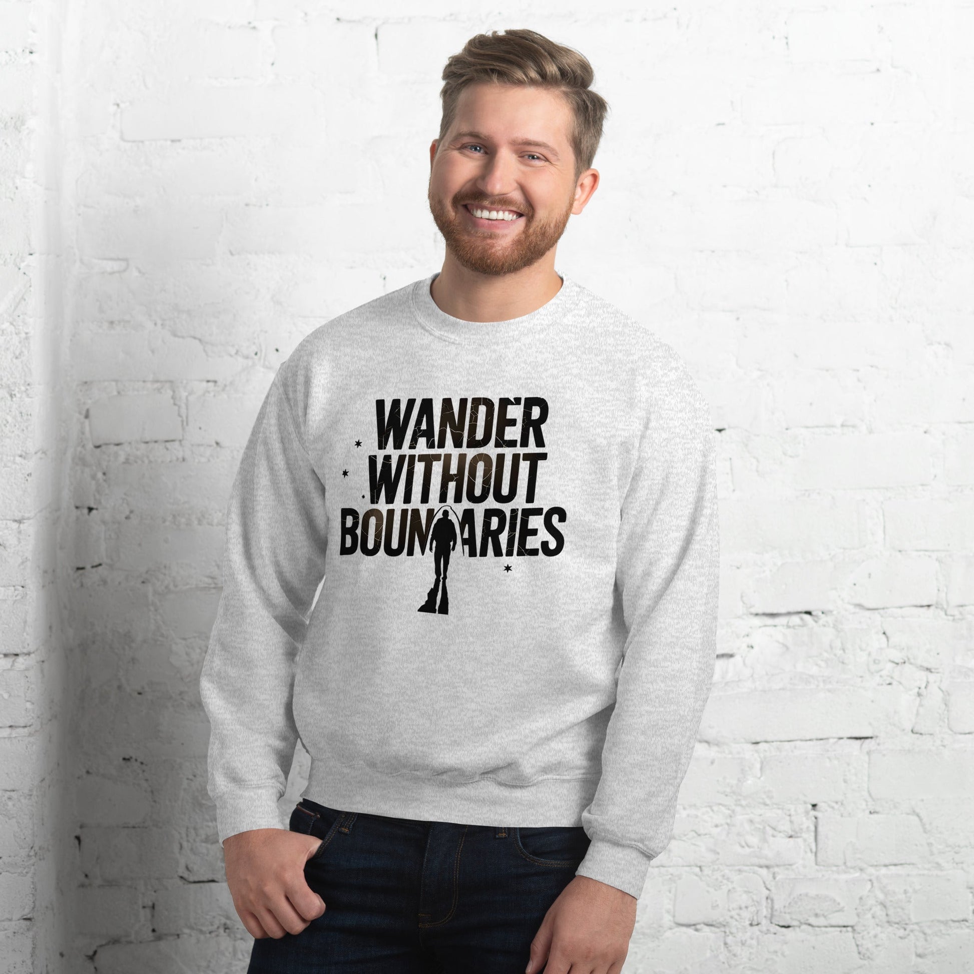 Wander Without Boundaries Men's Sweatshirt – Cozy Adventure Wear - Sublimegifts4u.com