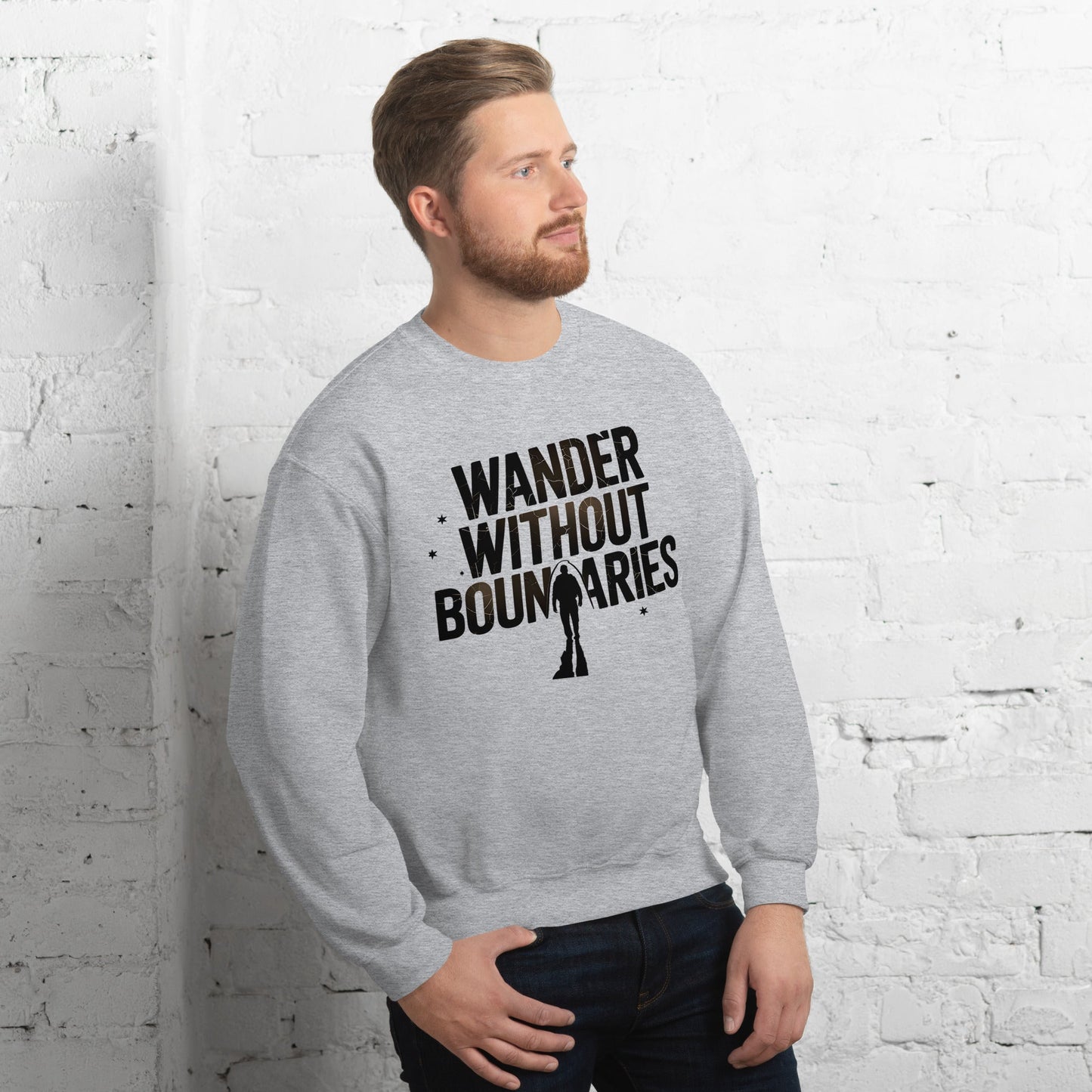 Wander Without Boundaries Men's Sweatshirt – Cozy Adventure Wear - Sublimegifts4u.com