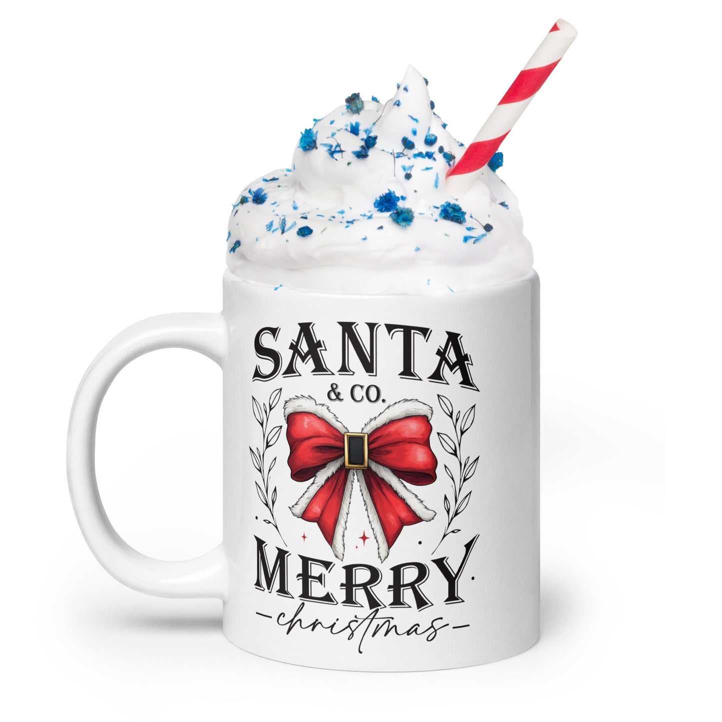 White Ceramic Coffee Mug | 'Santa Co. Merry Christmas' Design | Festive Holiday Mug - Sublimegifts4u.com