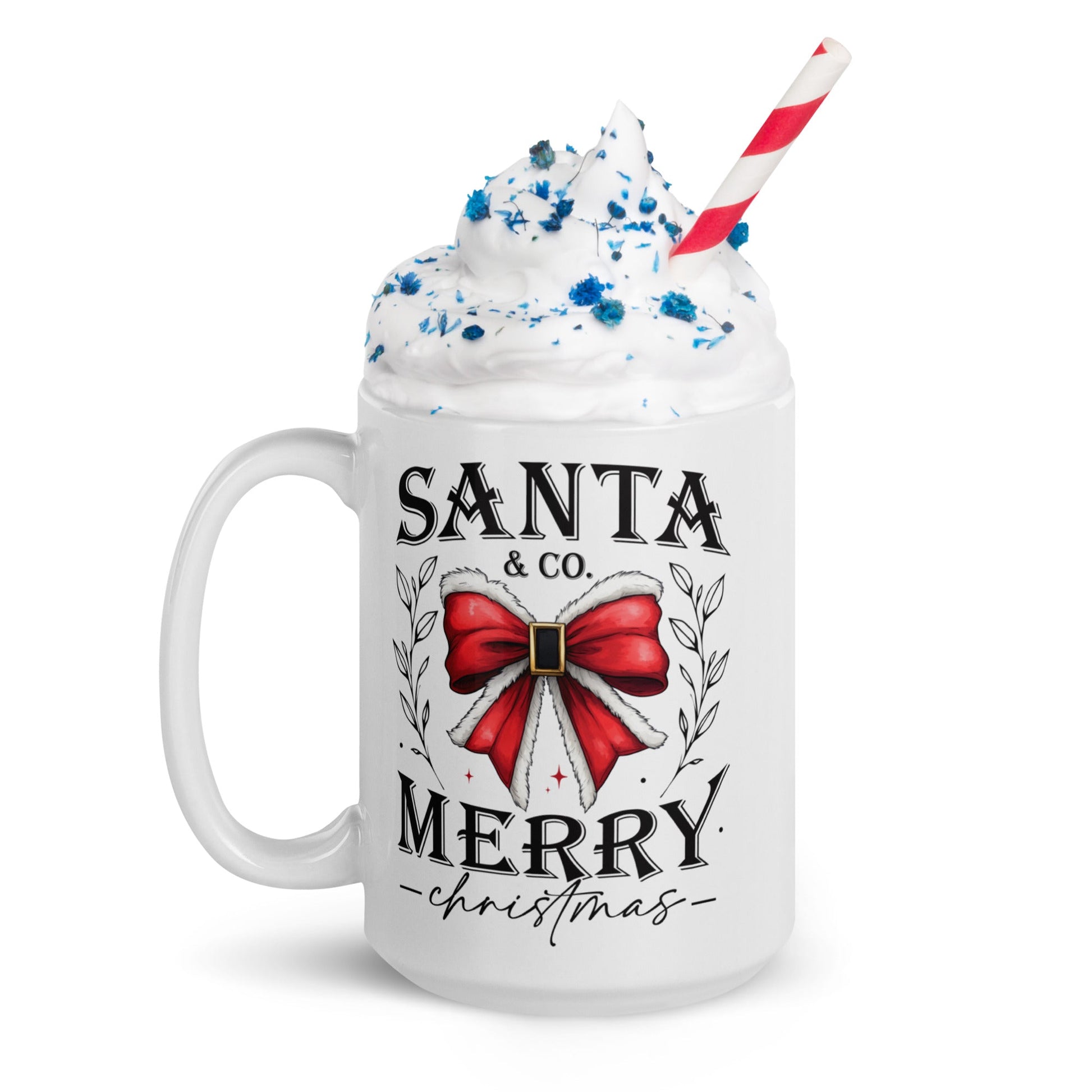 White Ceramic Coffee Mug | 'Santa Co. Merry Christmas' Design | Festive Holiday Mug - Sublimegifts4u.com