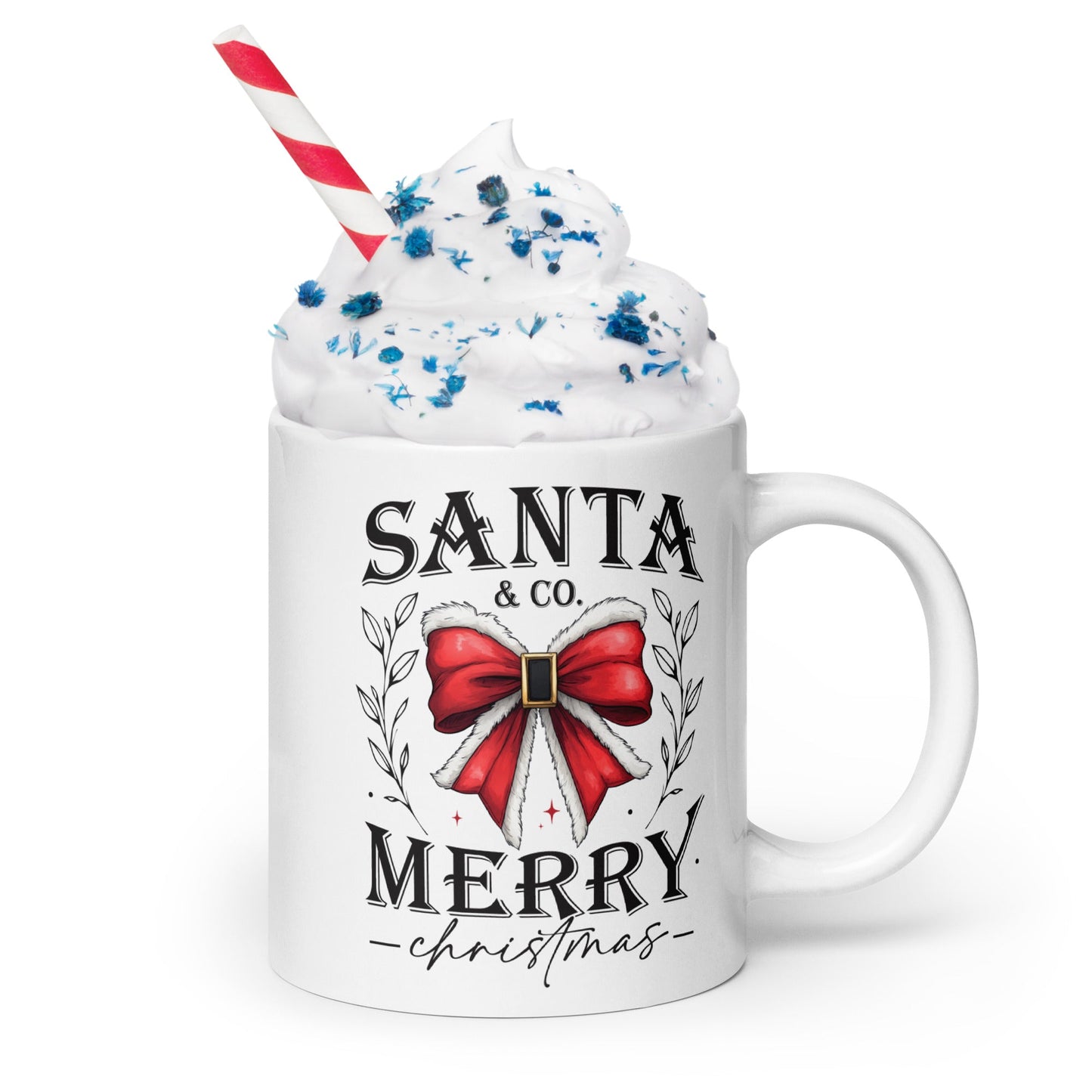 White Ceramic Coffee Mug | 'Santa Co. Merry Christmas' Design | Festive Holiday Mug - Sublimegifts4u.com