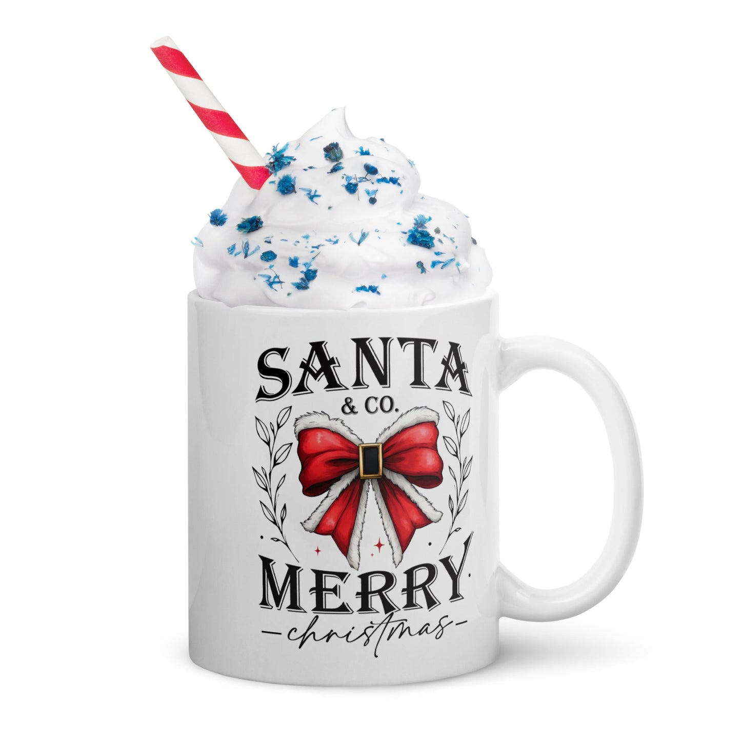 White Ceramic Coffee Mug | 'Santa Co. Merry Christmas' Design | Festive Holiday Mug - Sublimegifts4u.com