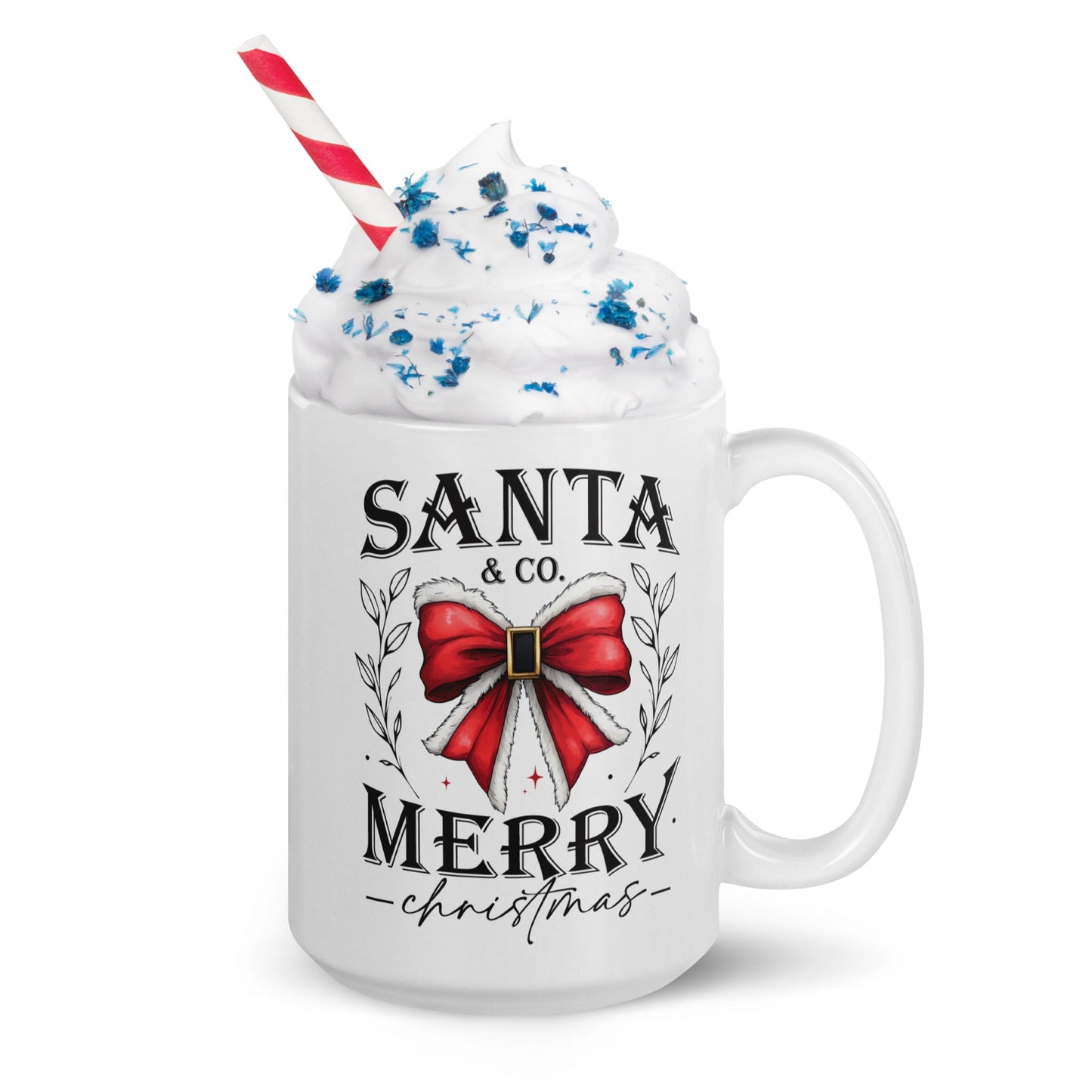 White Ceramic Coffee Mug | 'Santa Co. Merry Christmas' Design | Festive Holiday Mug - Sublimegifts4u.com