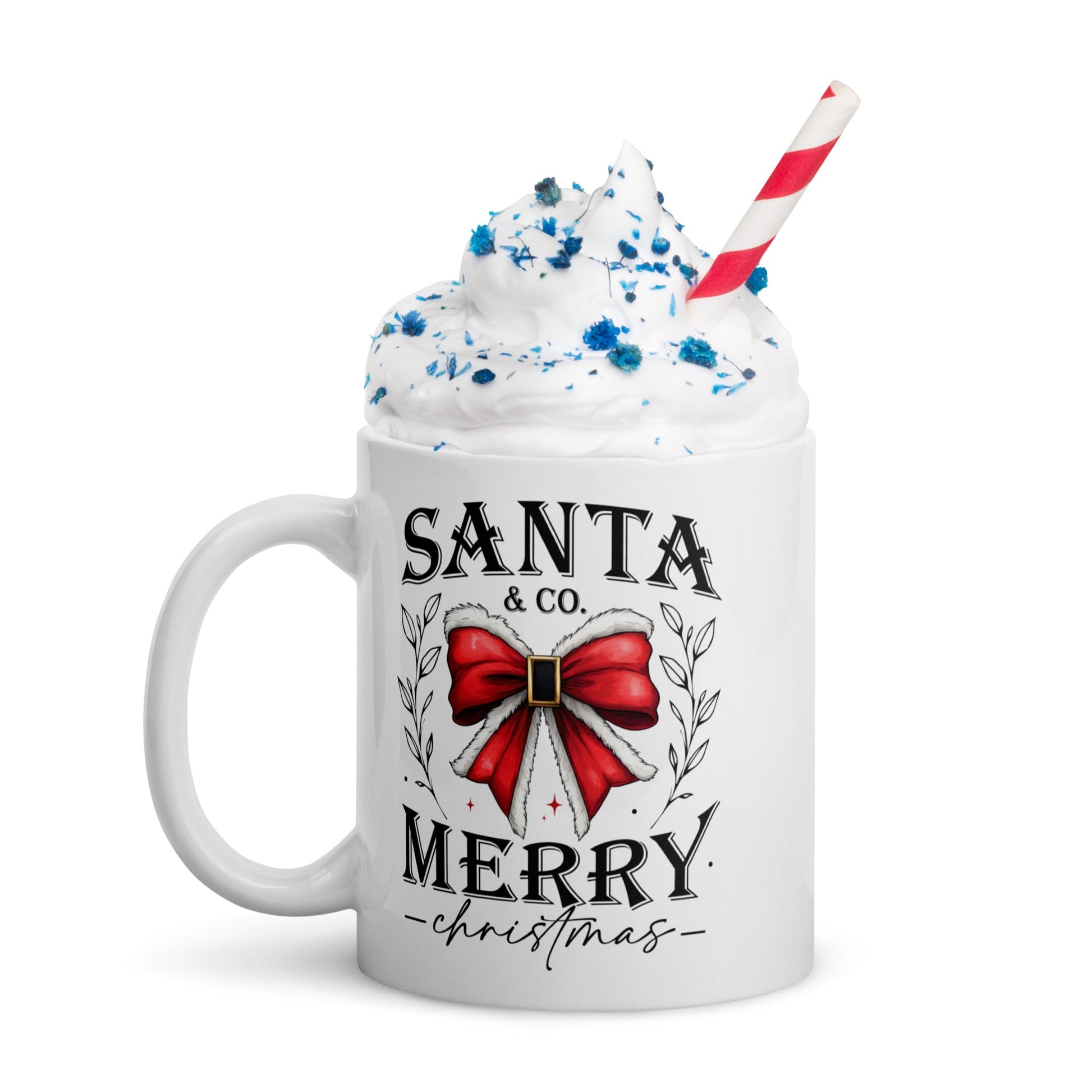 White Ceramic Coffee Mug | 'Santa Co. Merry Christmas' Design | Festive Holiday Mug - Sublimegifts4u.com