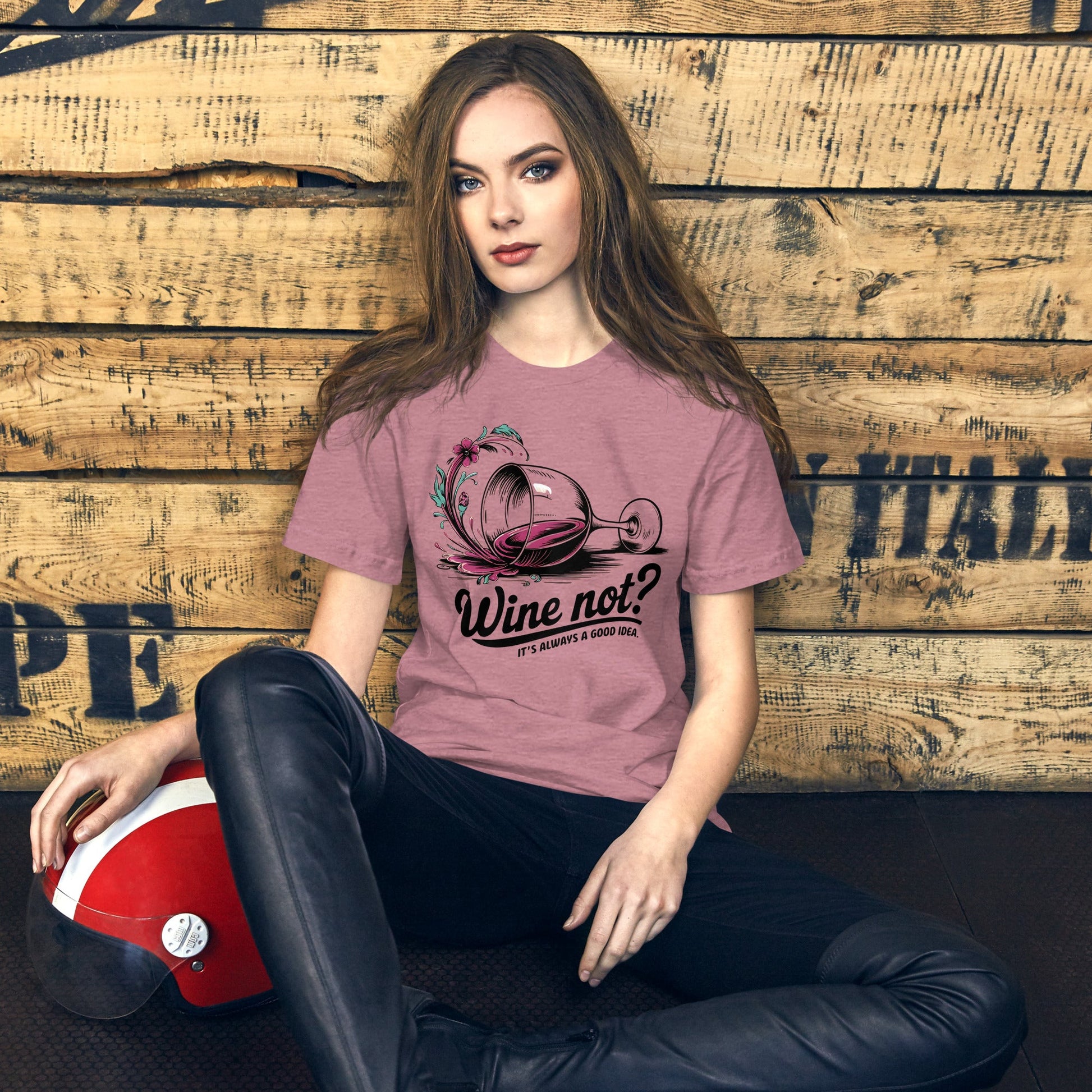 Wine Not? Women's T-Shirt – Spilled Wine Design & Fun Quote - Sublimegifts4u.com