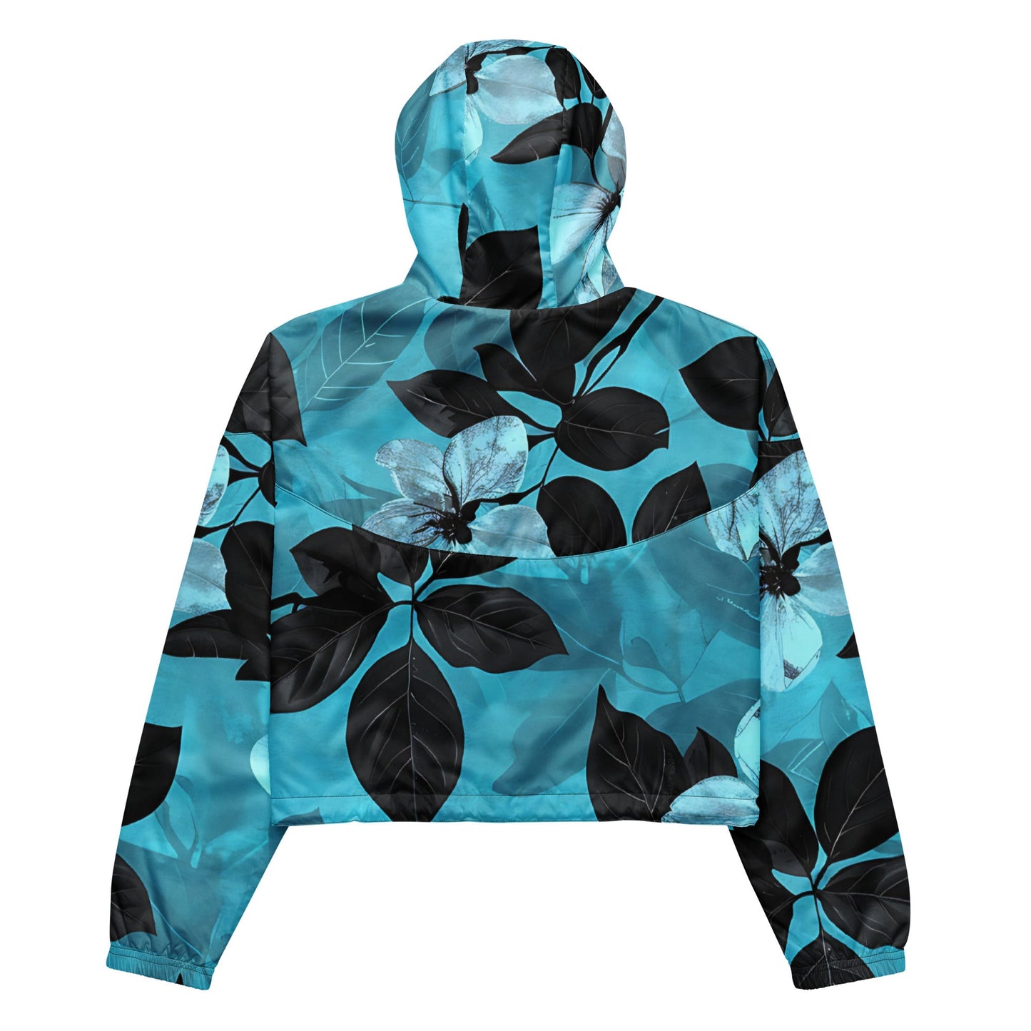 Women's Abstract Neon Cropped Windbreaker - Sublimegifts4u.com