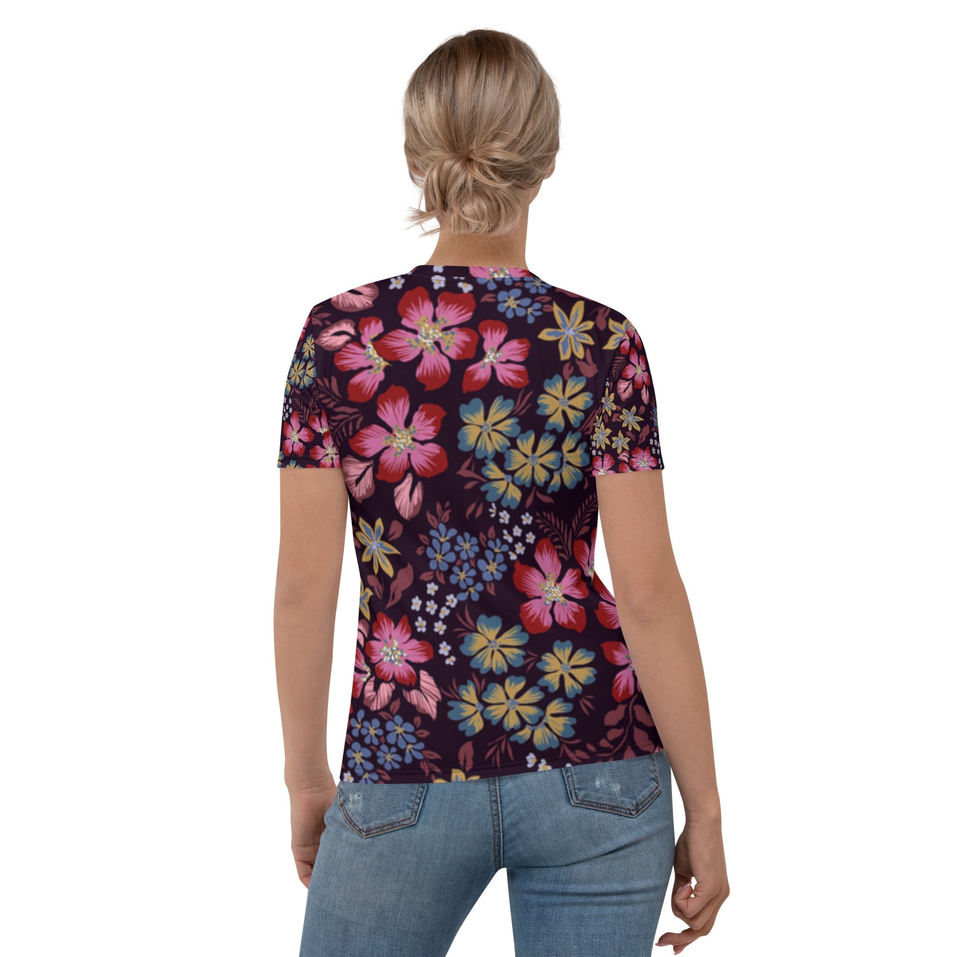 Women's All - Over Print Tee - Comfortable & Durable Cotton - Touch Polyester - Sublimegifts4u.com