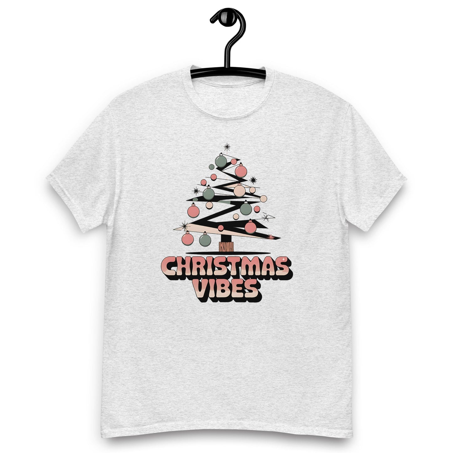 Women's Christmas T-Shirt - Abstract Tree Design with "Christmas Vibes - Sublimegifts4u.com