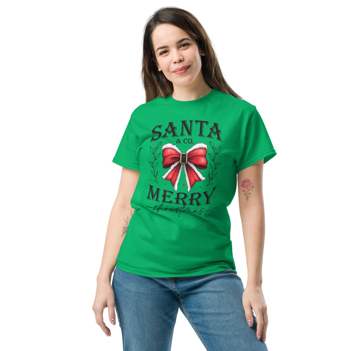 Women’s Christmas Tee | 'Santa Co. Merry Christmas' | Festive Holiday Shirt - Sublimegifts4u.com