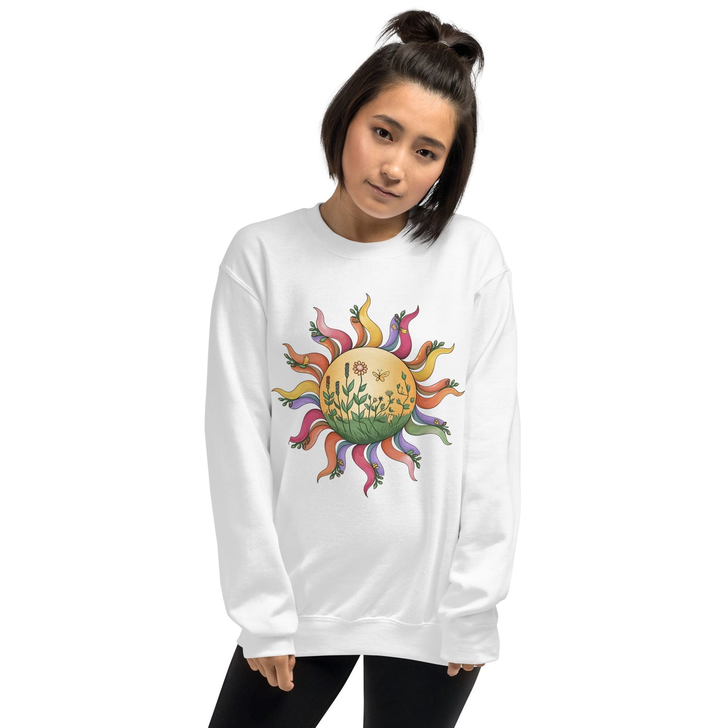 Women's Colorful Sunshine Sweatshirt – Cozy & Stylish - Sublimegifts4u.com