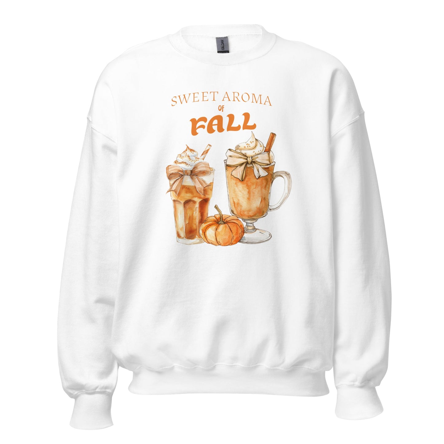 Women's Cozy Fall Sweatshirt - Sweet Aroma of Fall & Spiced Latte Design - Sublimegifts4u.com