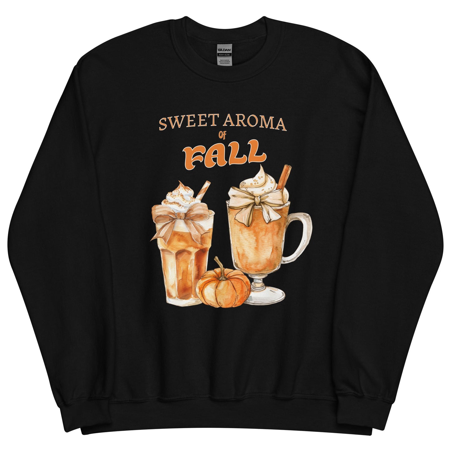 Women's Cozy Fall Sweatshirt - Sweet Aroma of Fall & Spiced Latte Design - Sublimegifts4u.com