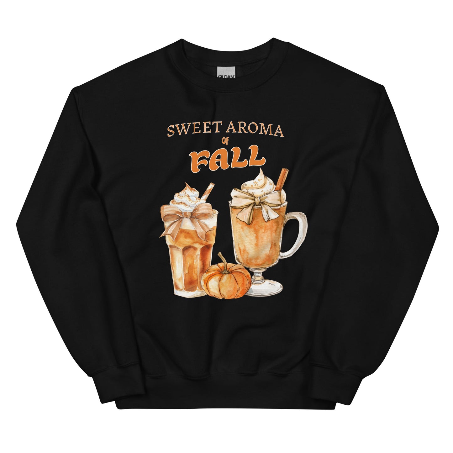 Women's Cozy Fall Sweatshirt - Sweet Aroma of Fall & Spiced Latte Design - Sublimegifts4u.com