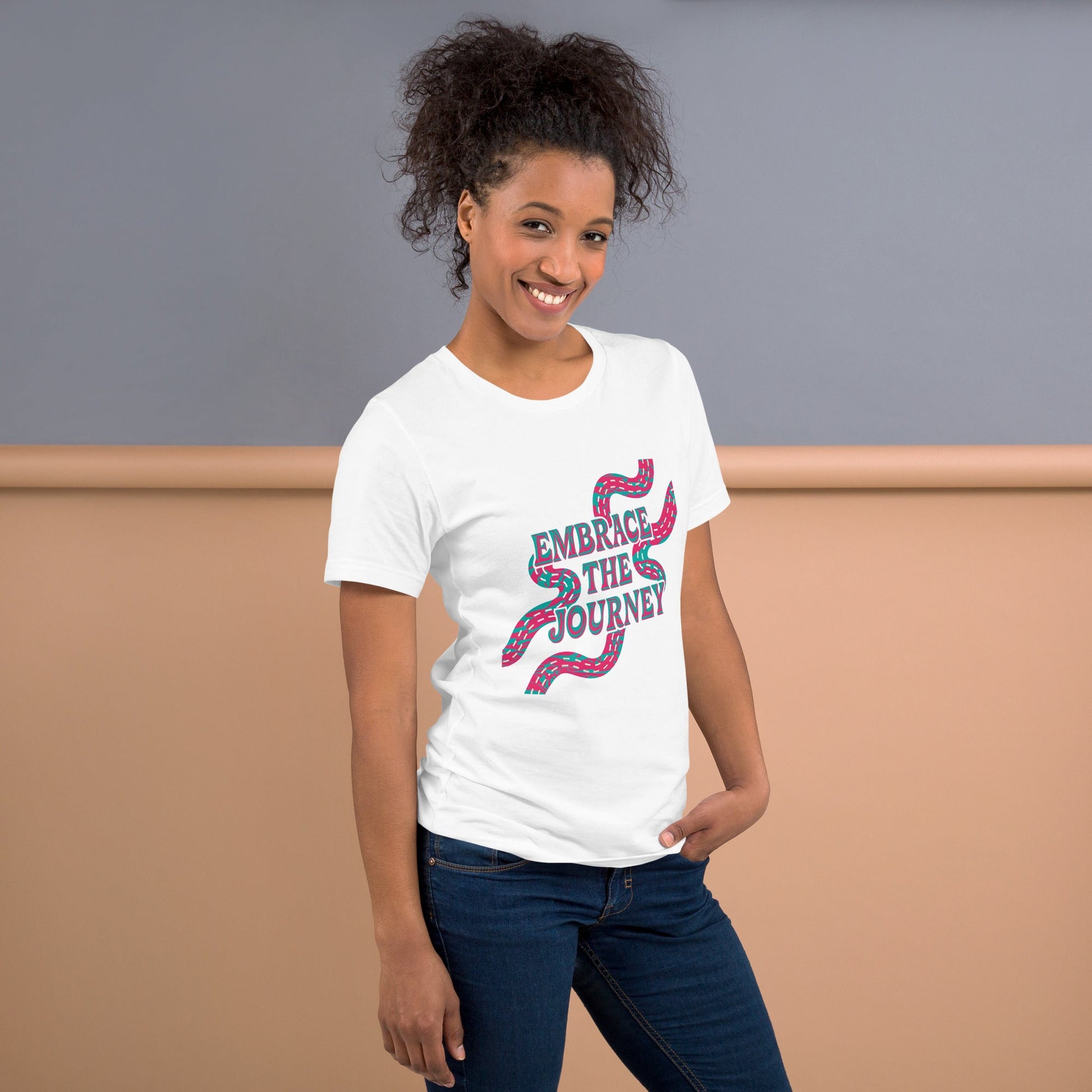 Women's "Embrace the Journey" Inspirational Tee - Soft & Stylish - Sublimegifts4u.com