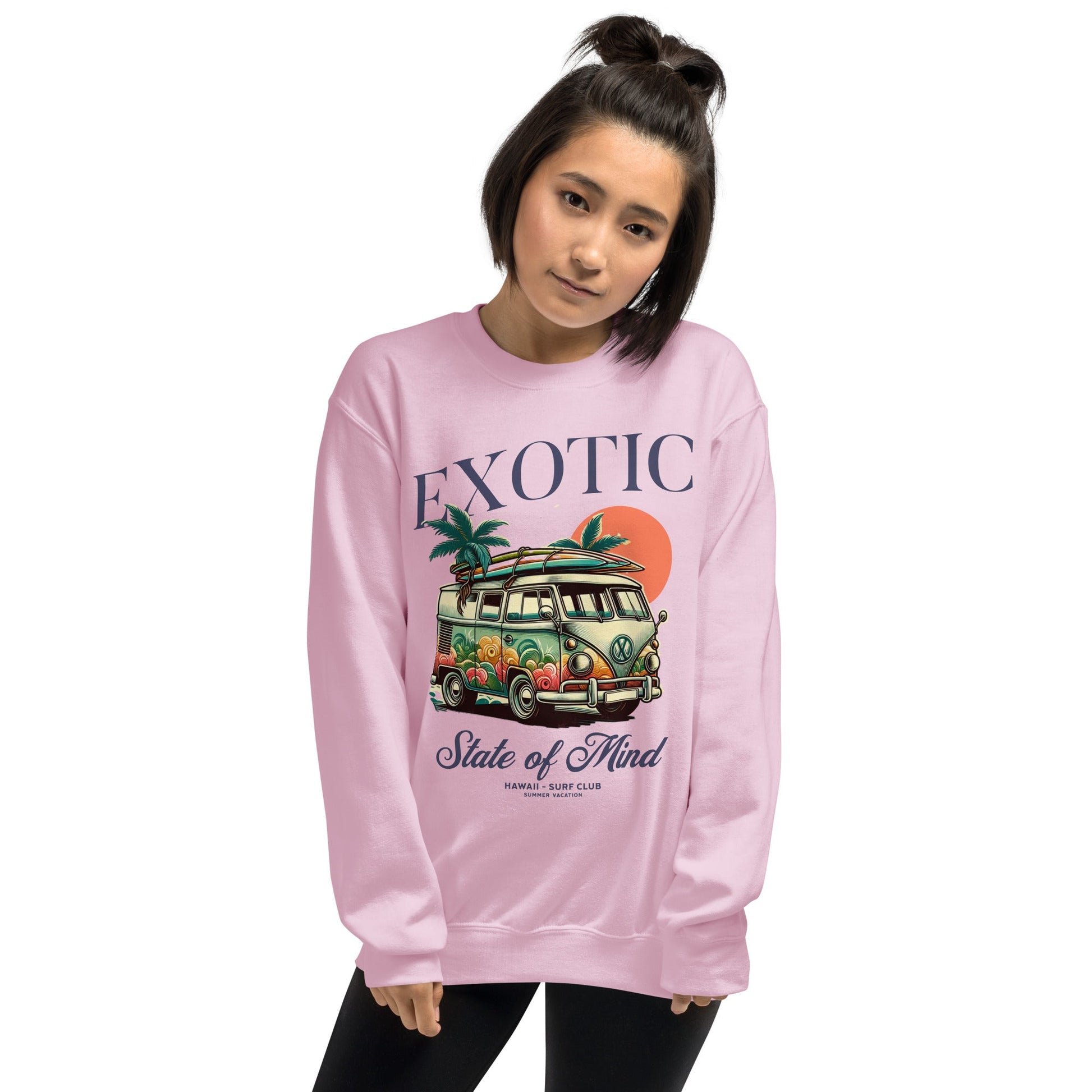 Women's Exotic State of Mind Sweatshirt - Hawaii Beach | Cozy & Trendy - Sublimegifts4u.com