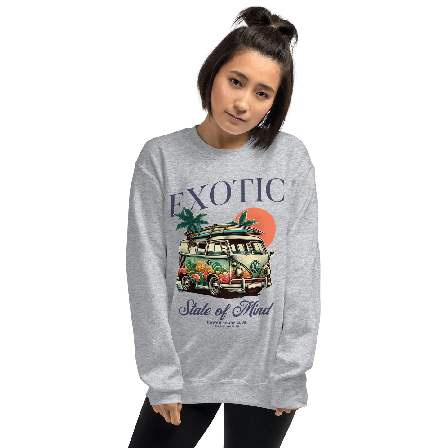 Women's Exotic State of Mind Sweatshirt - Hawaii Beach | Cozy & Trendy - Sublimegifts4u.com