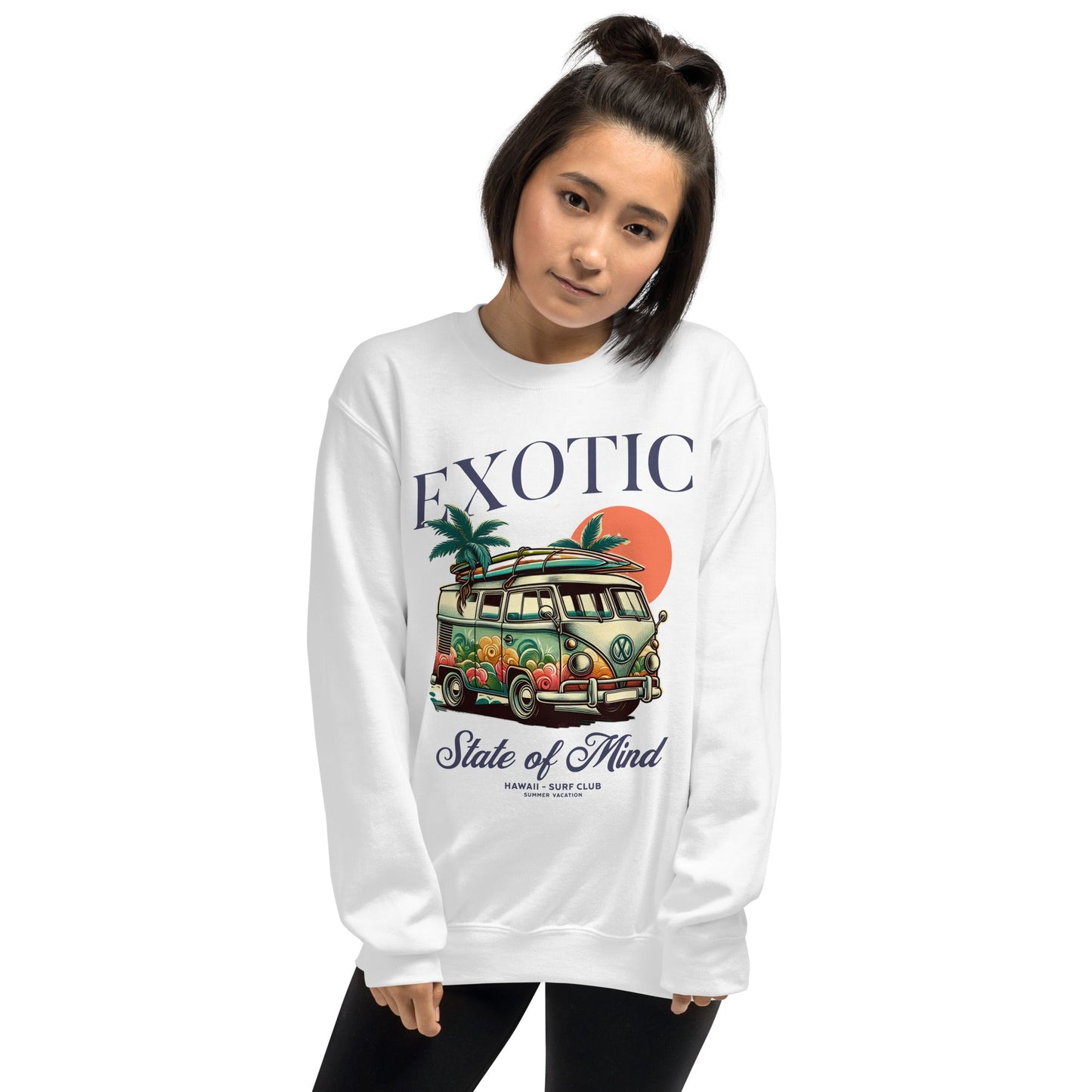 Women's Exotic State of Mind Sweatshirt - Hawaii Beach | Cozy & Trendy - Sublimegifts4u.com