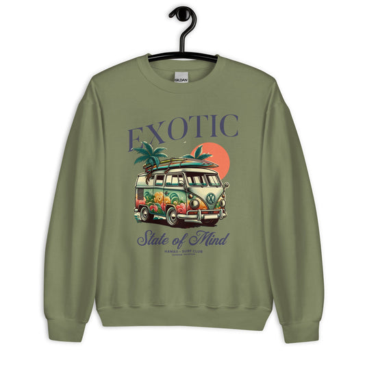 Women's Exotic State of Mind Sweatshirt - Hawaii Beach | Cozy & Trendy - Sublimegifts4u.com