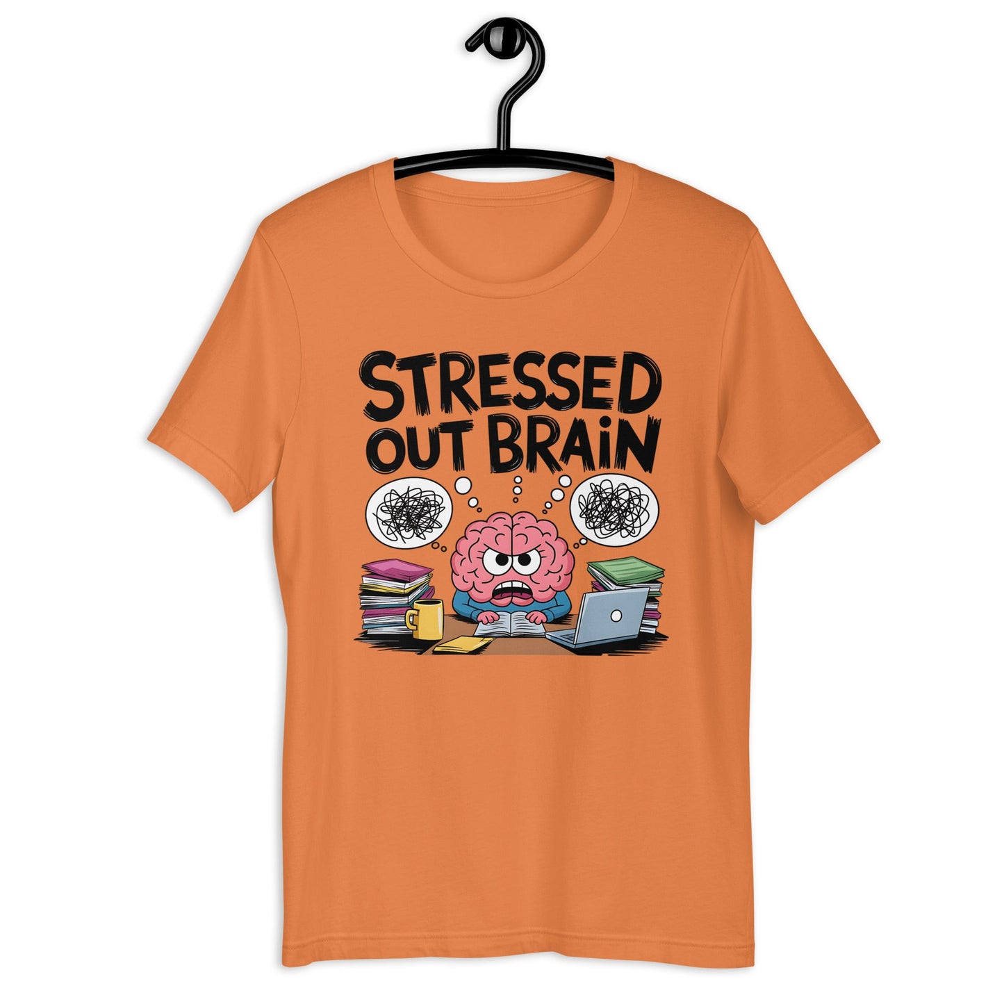 Women's Fun "Stressed Out Brain" T-Shirt - Cute and Comfortable Tee - Sublimegifts4u.com