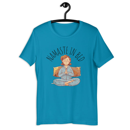 Women's "Namaste in Bed" Meditation Tee - Soft and Lightweight - Sublimegifts4u.com