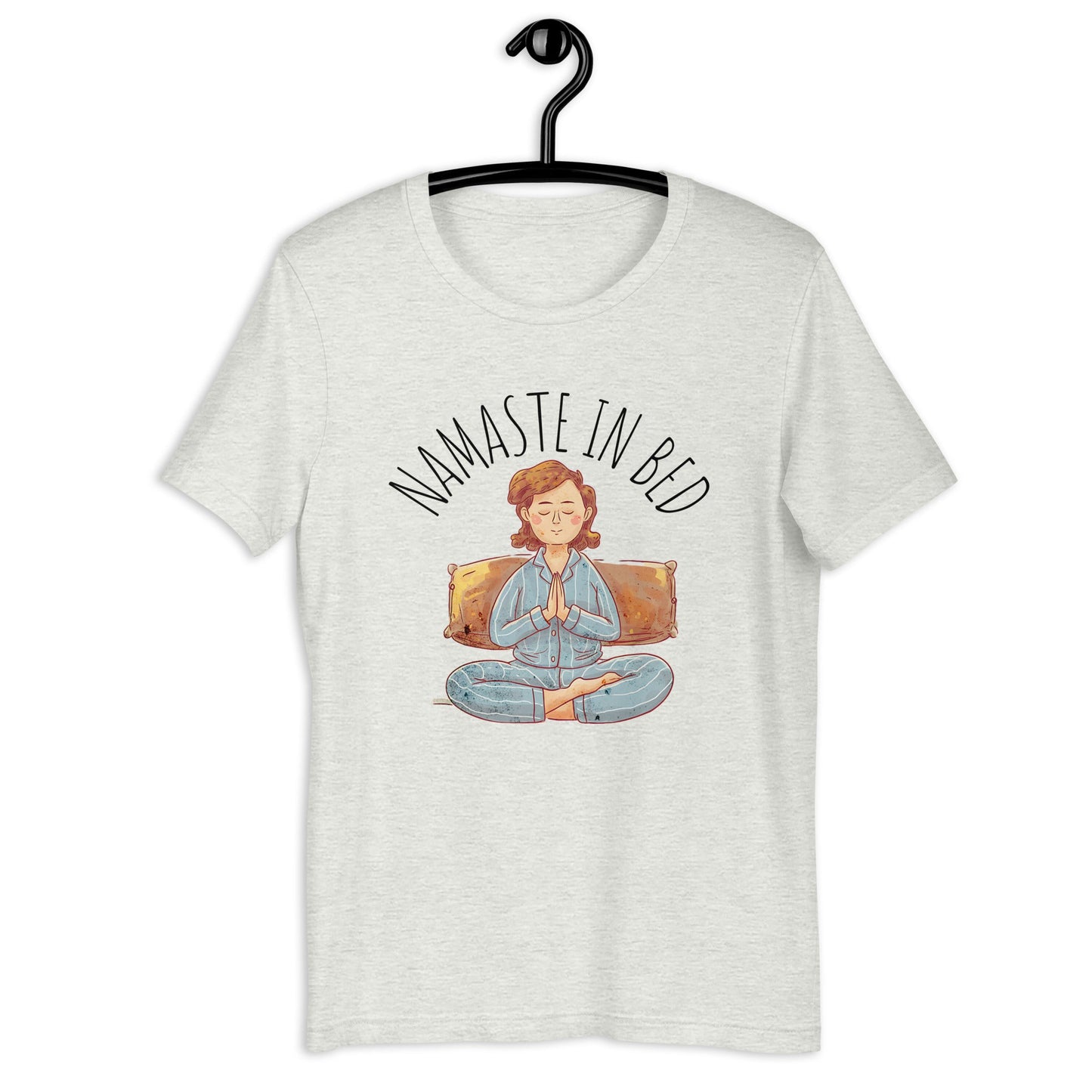 Women's "Namaste in Bed" Meditation Tee - Soft and Lightweight - Sublimegifts4u.com