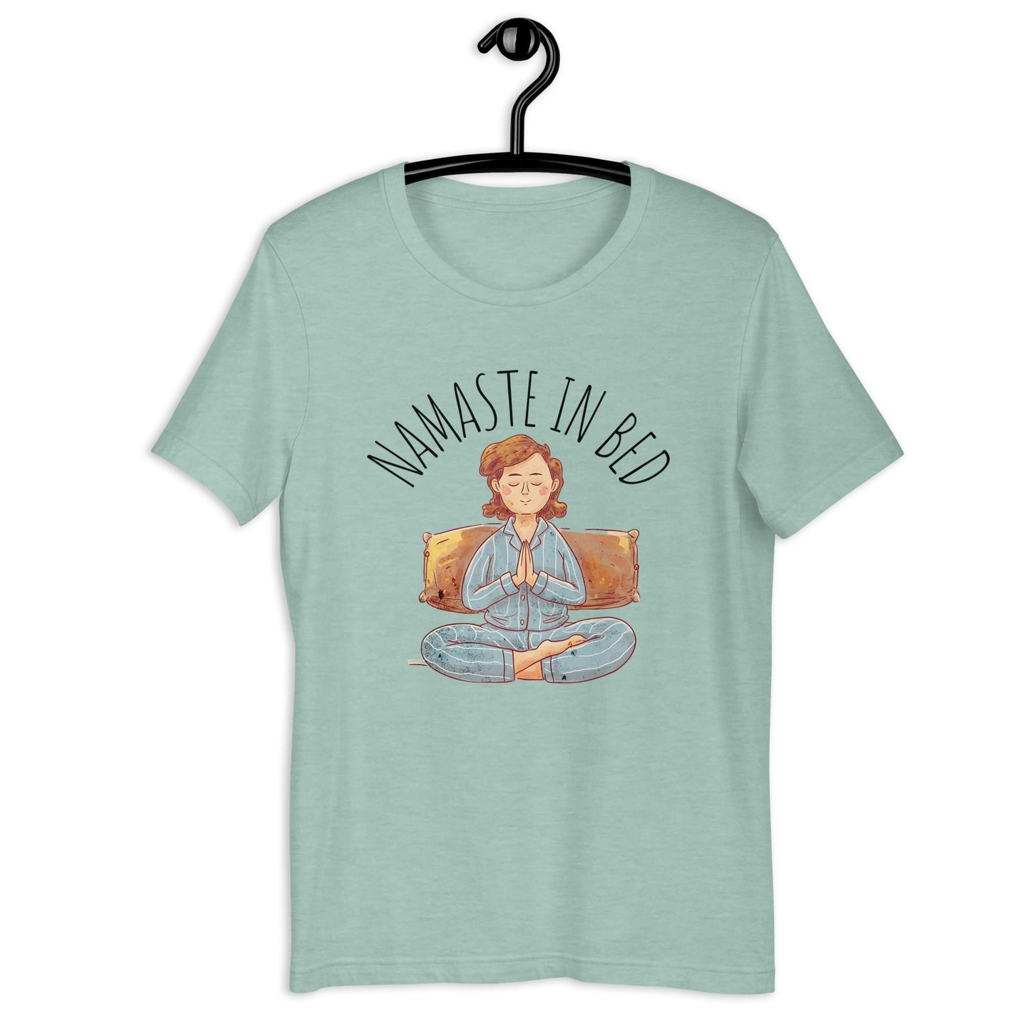 Women's "Namaste in Bed" Meditation Tee - Soft and Lightweight - Sublimegifts4u.com