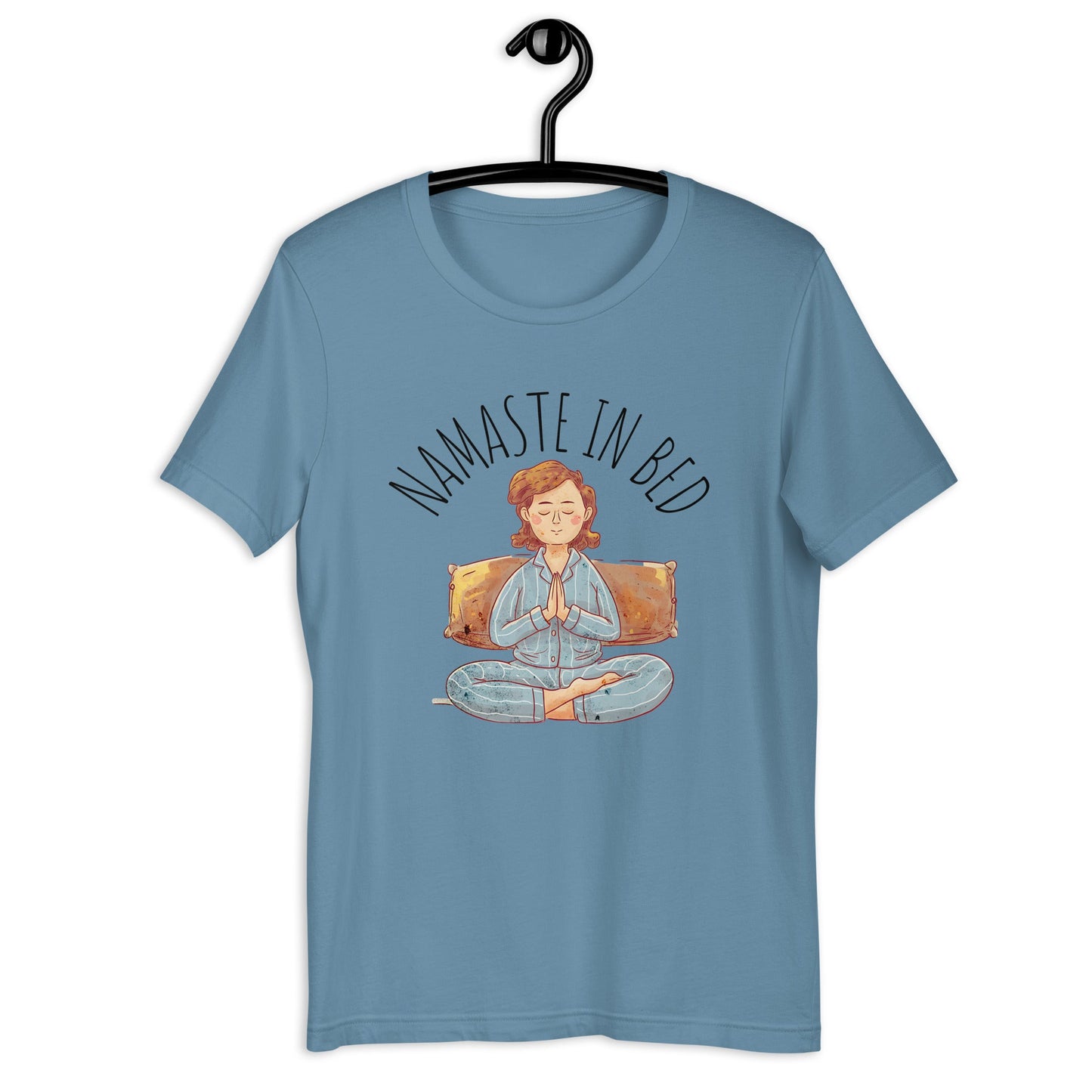 Women's "Namaste in Bed" Meditation Tee - Soft and Lightweight - Sublimegifts4u.com