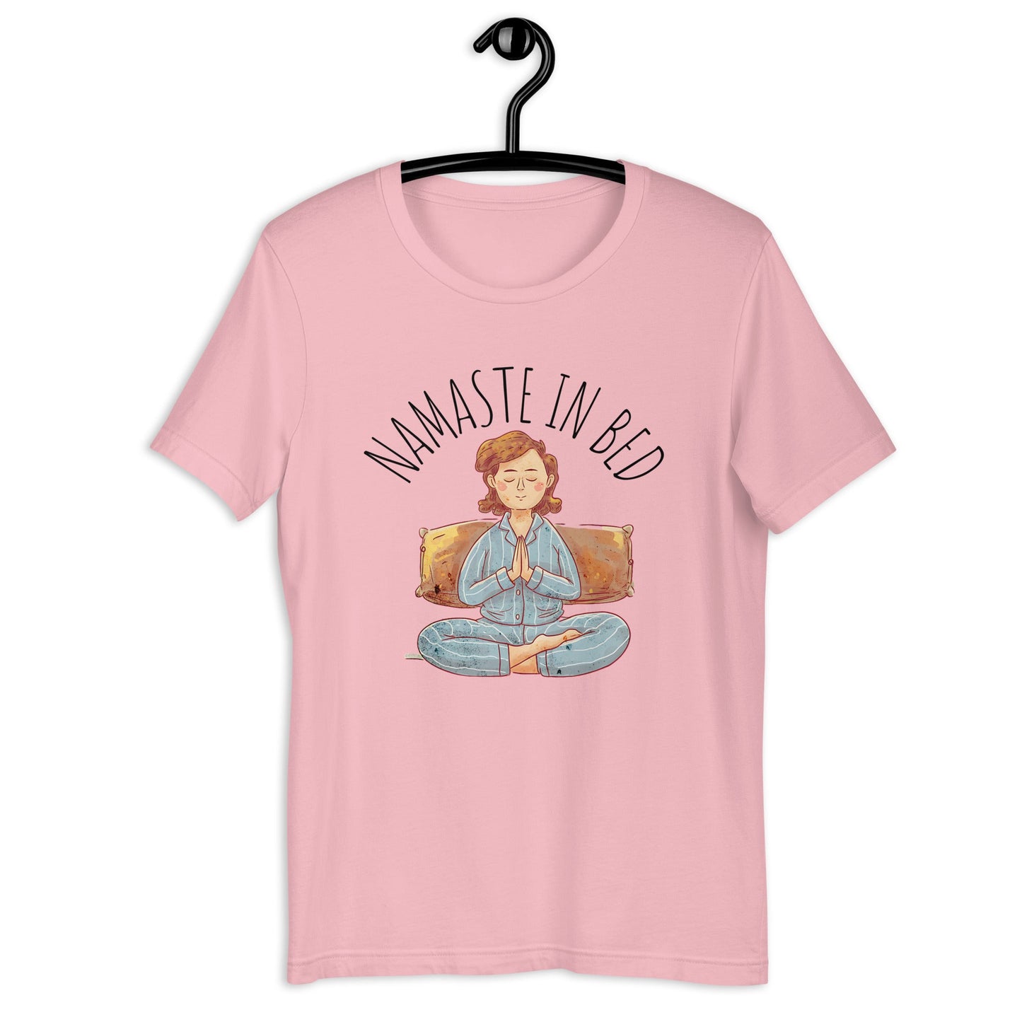 Women's "Namaste in Bed" Meditation Tee - Soft and Lightweight - Sublimegifts4u.com