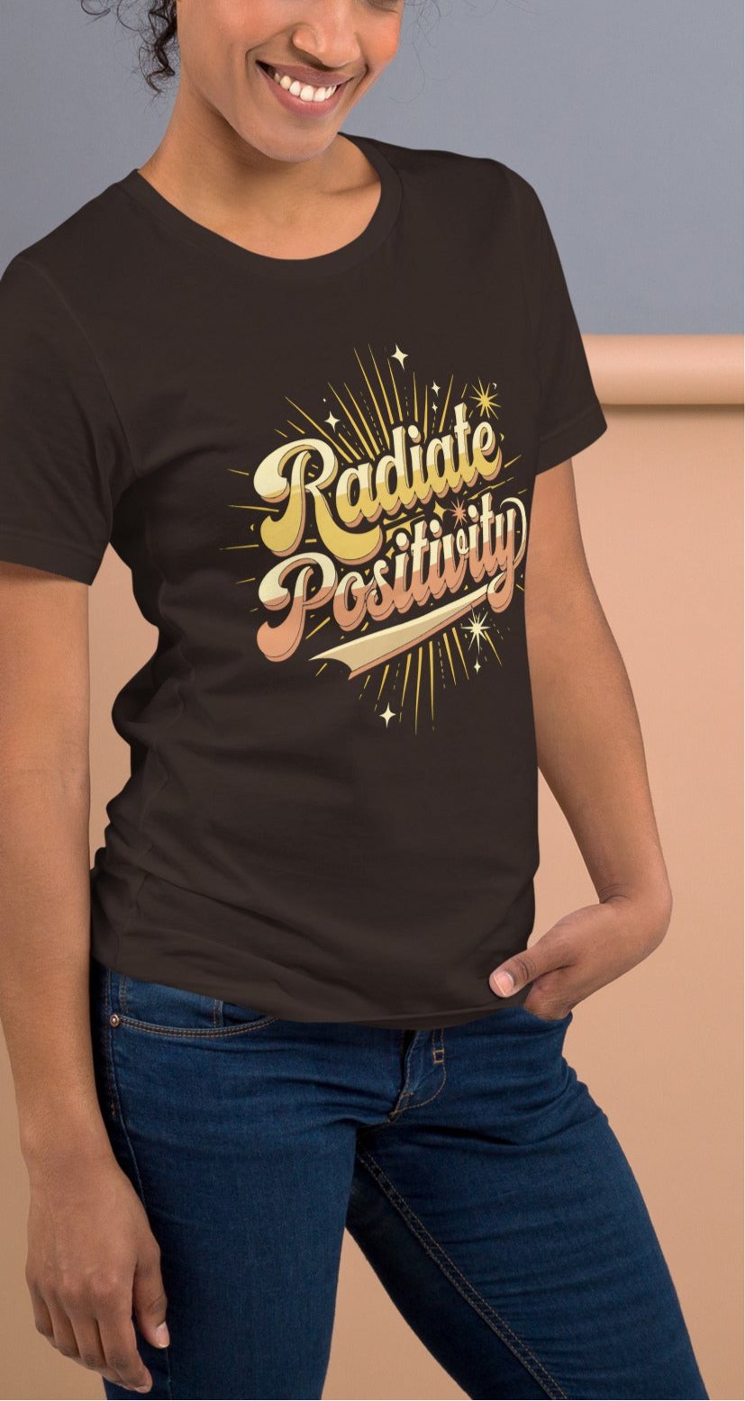 Women's "Radiate Positivity" Tee - Soft and Lightweight for Everyday Comfort - Sublimegifts4u.com