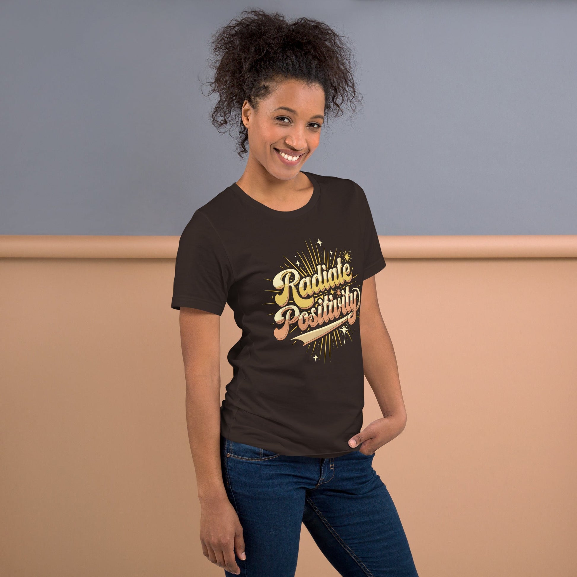 Women's "Radiate Positivity" Tee - Soft and Lightweight for Everyday Comfort - Sublimegifts4u.com